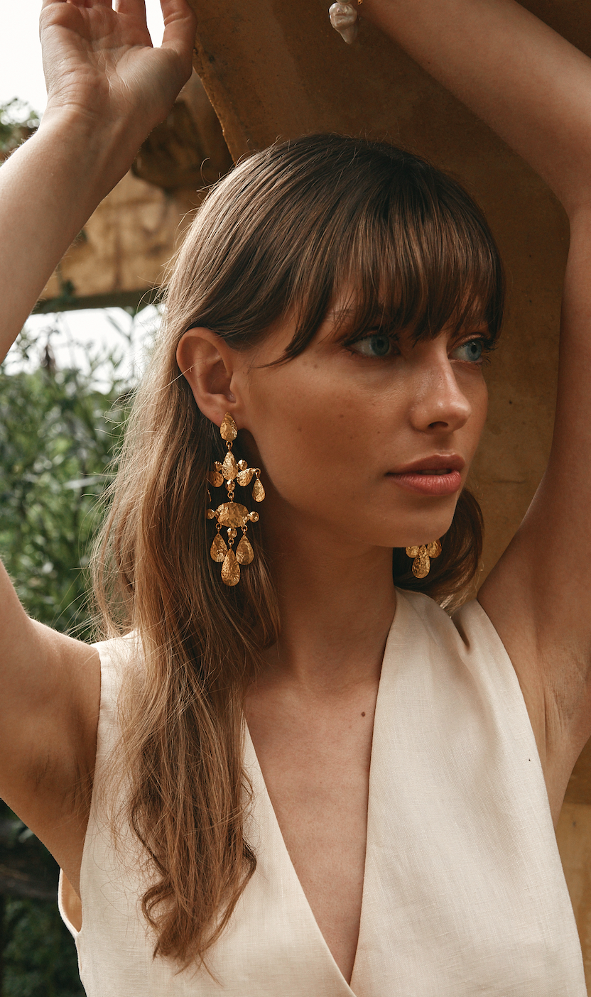 Camila Earrings White