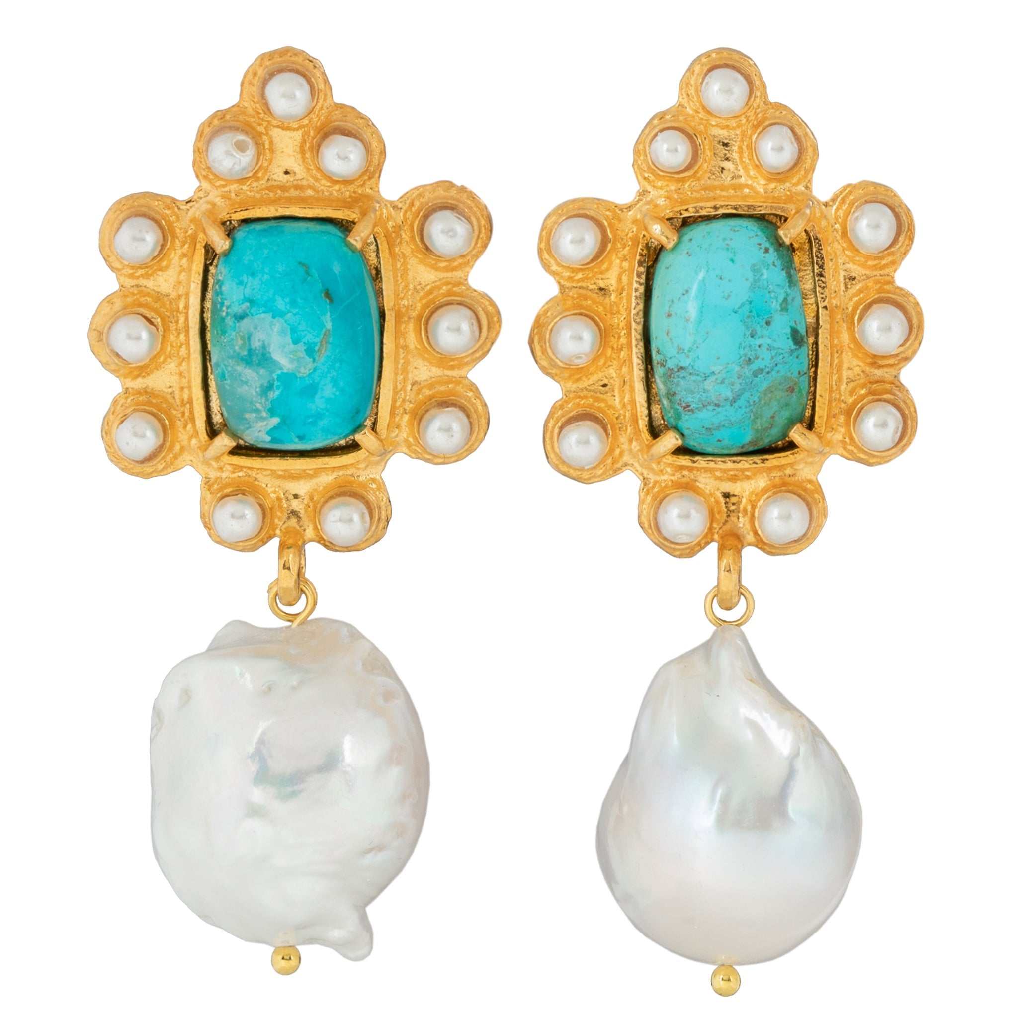 Luxury Designer Amalita Turquoise Bridal Earrings Christie Nicolaides