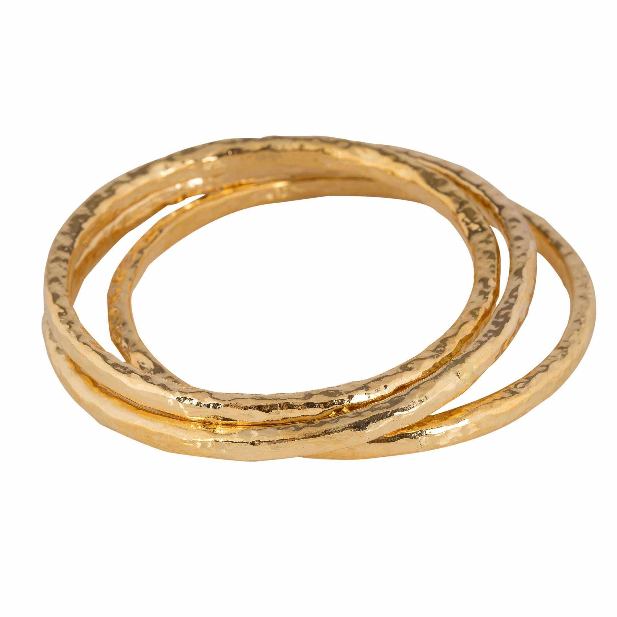 Luxury Designer Bia Gold Bangle Set by Christie Nicolaides