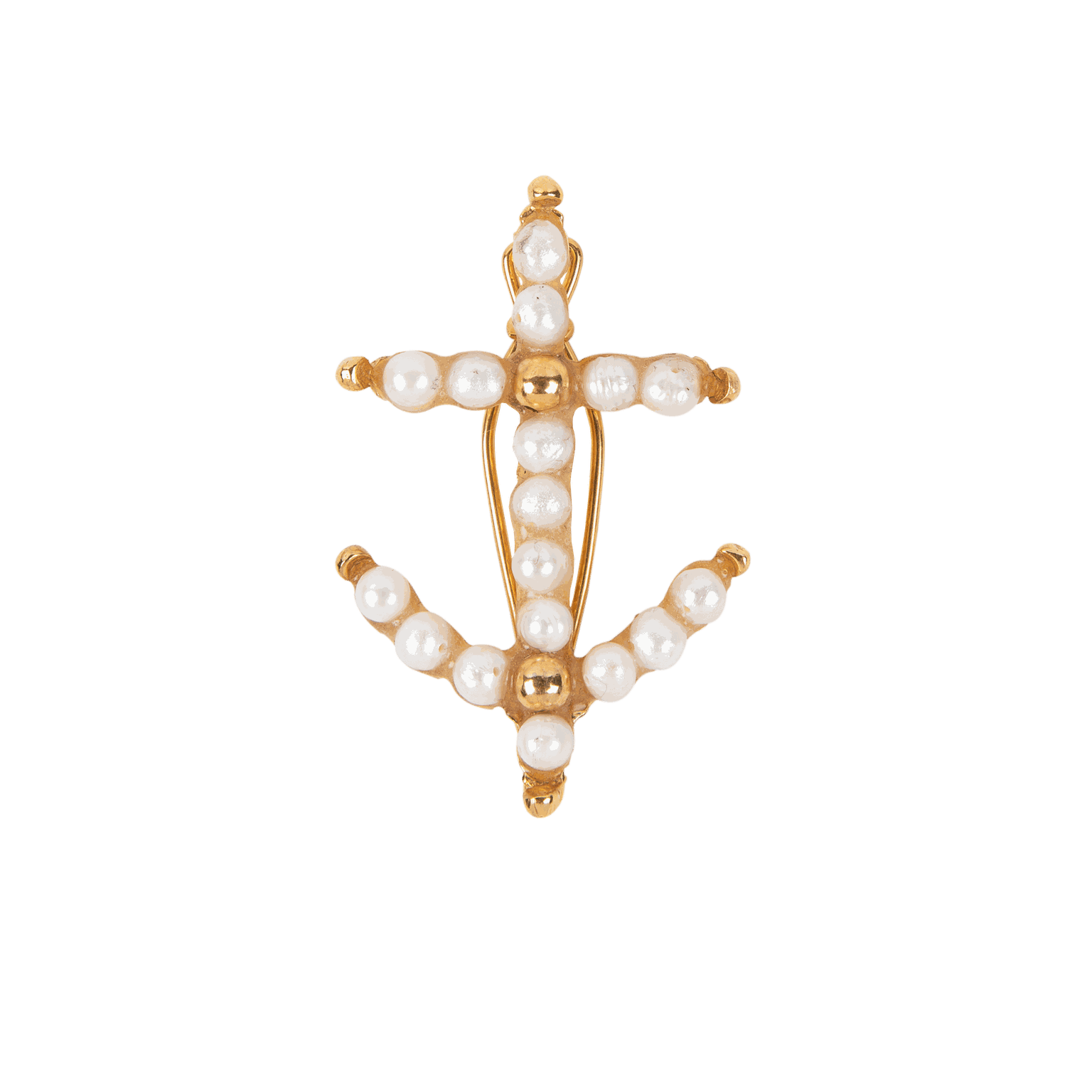 Designer Gold Pearl Al Mare Hair Clip by Christie Nicolaides