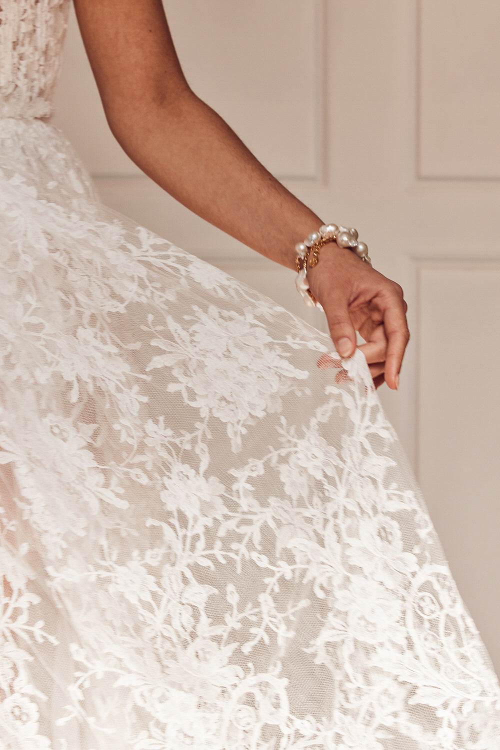 Luxury Designer Pearl Eéonore Bridal Bracelet by Christie Nicolaides