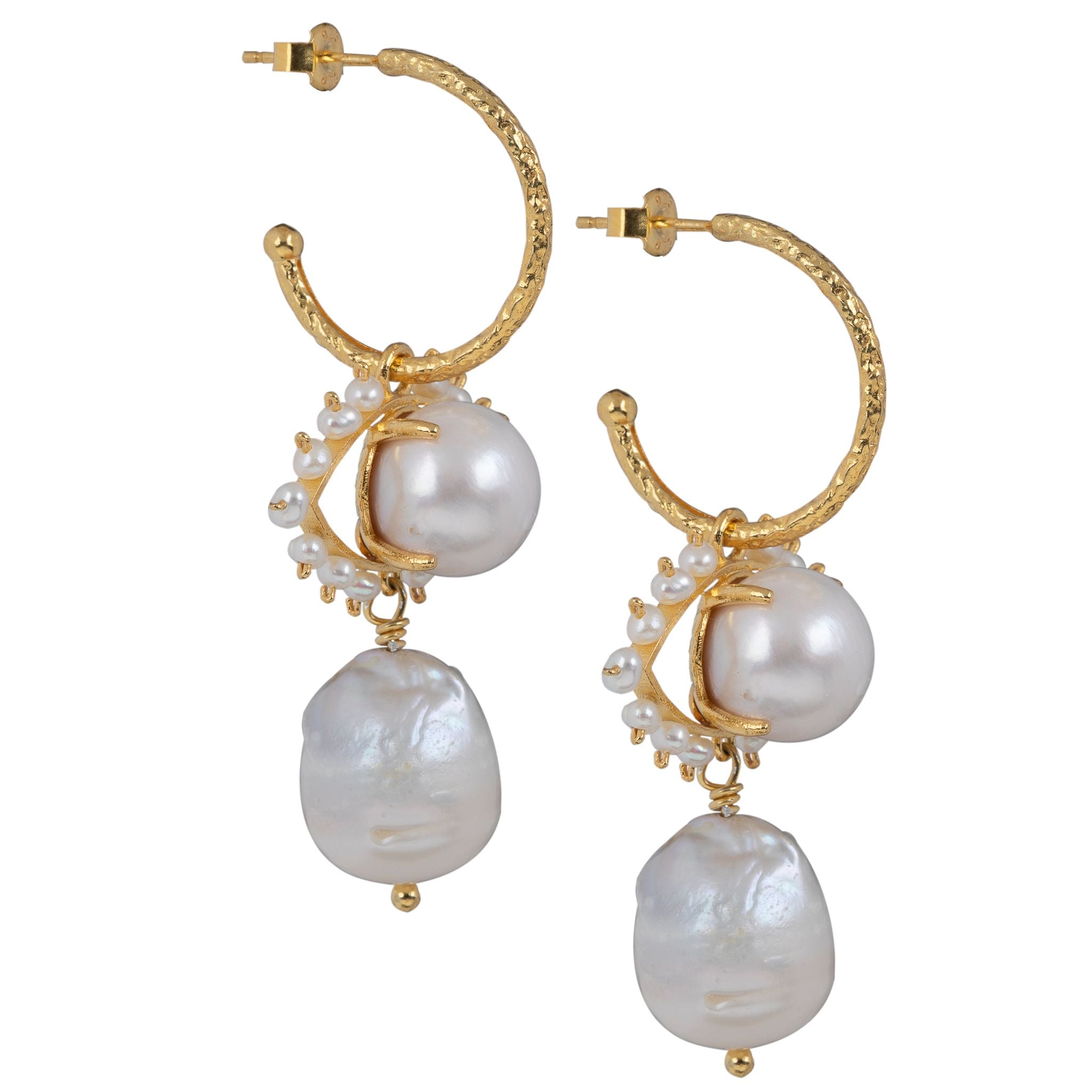 Iris Hoops Pearl