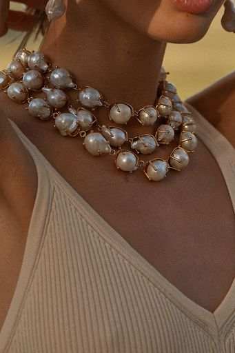Designer Pearl Angelica Necklace by Christie Nicolaides