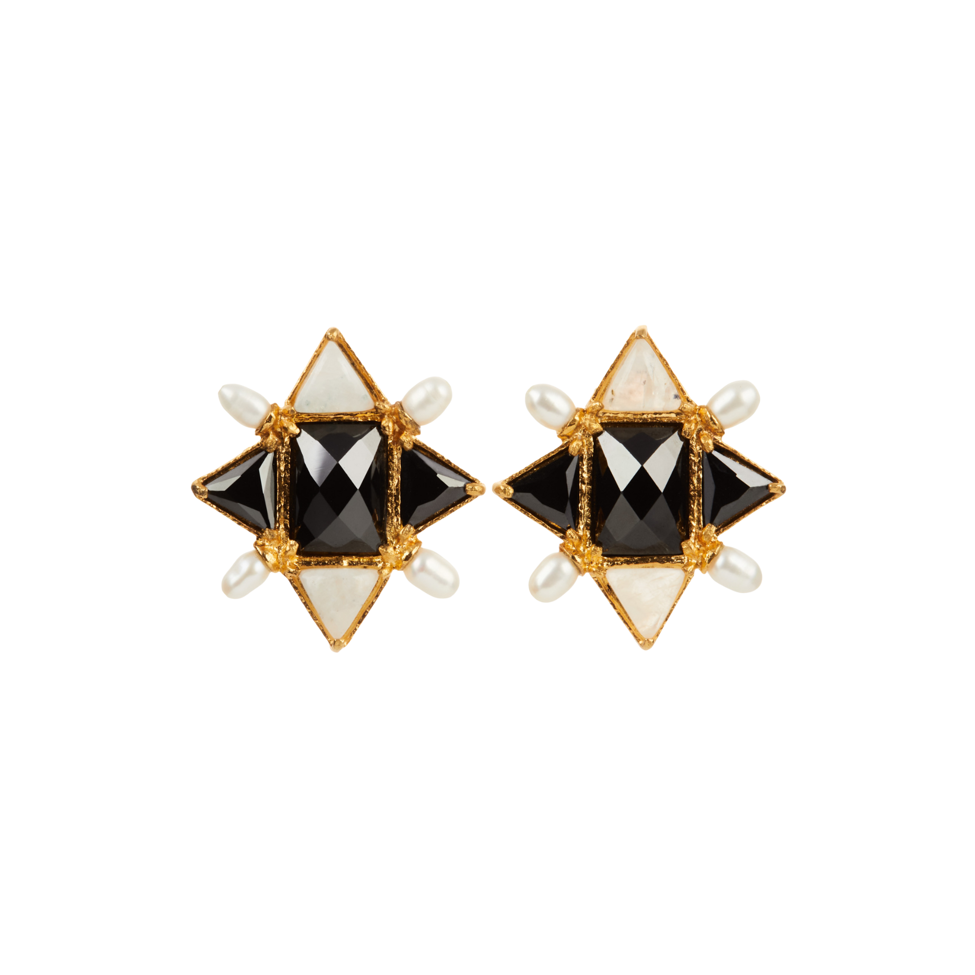 Callista Earrings Black & White