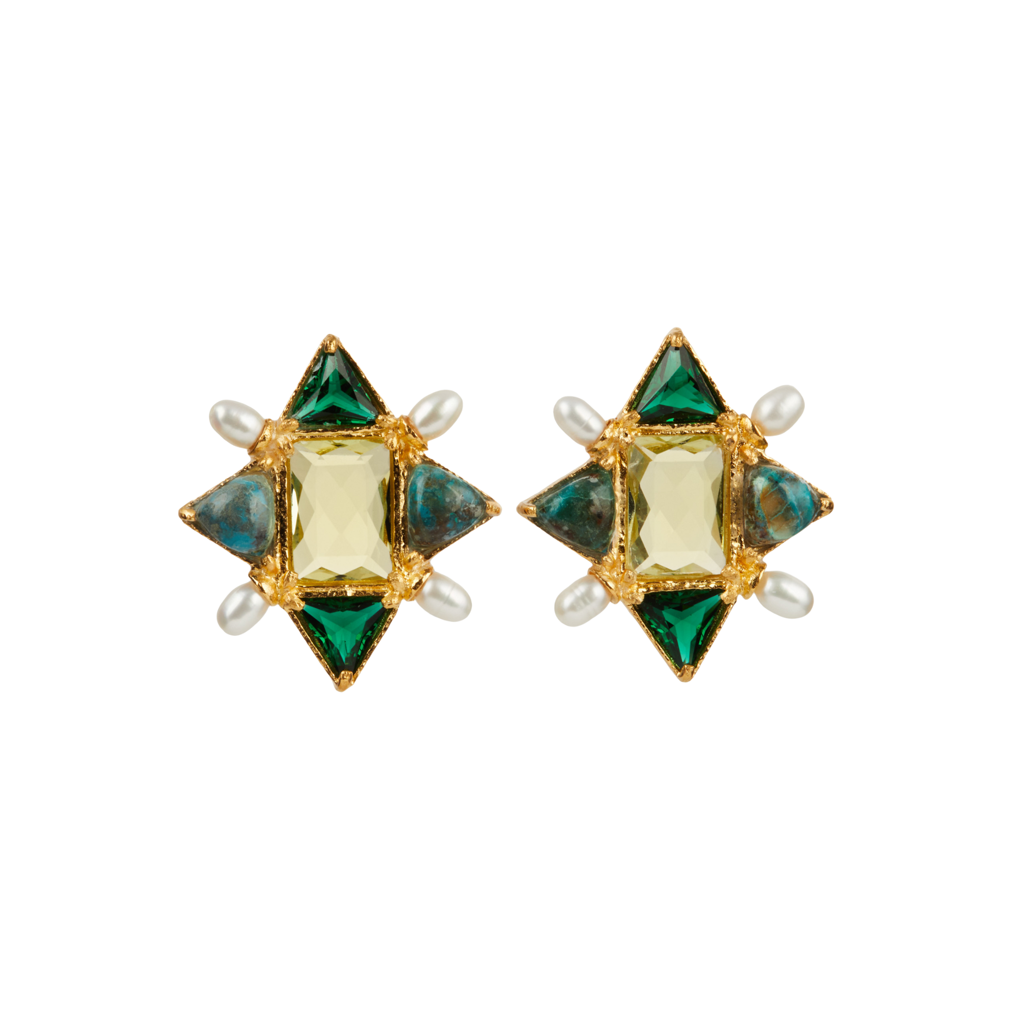Callista Earrings Green