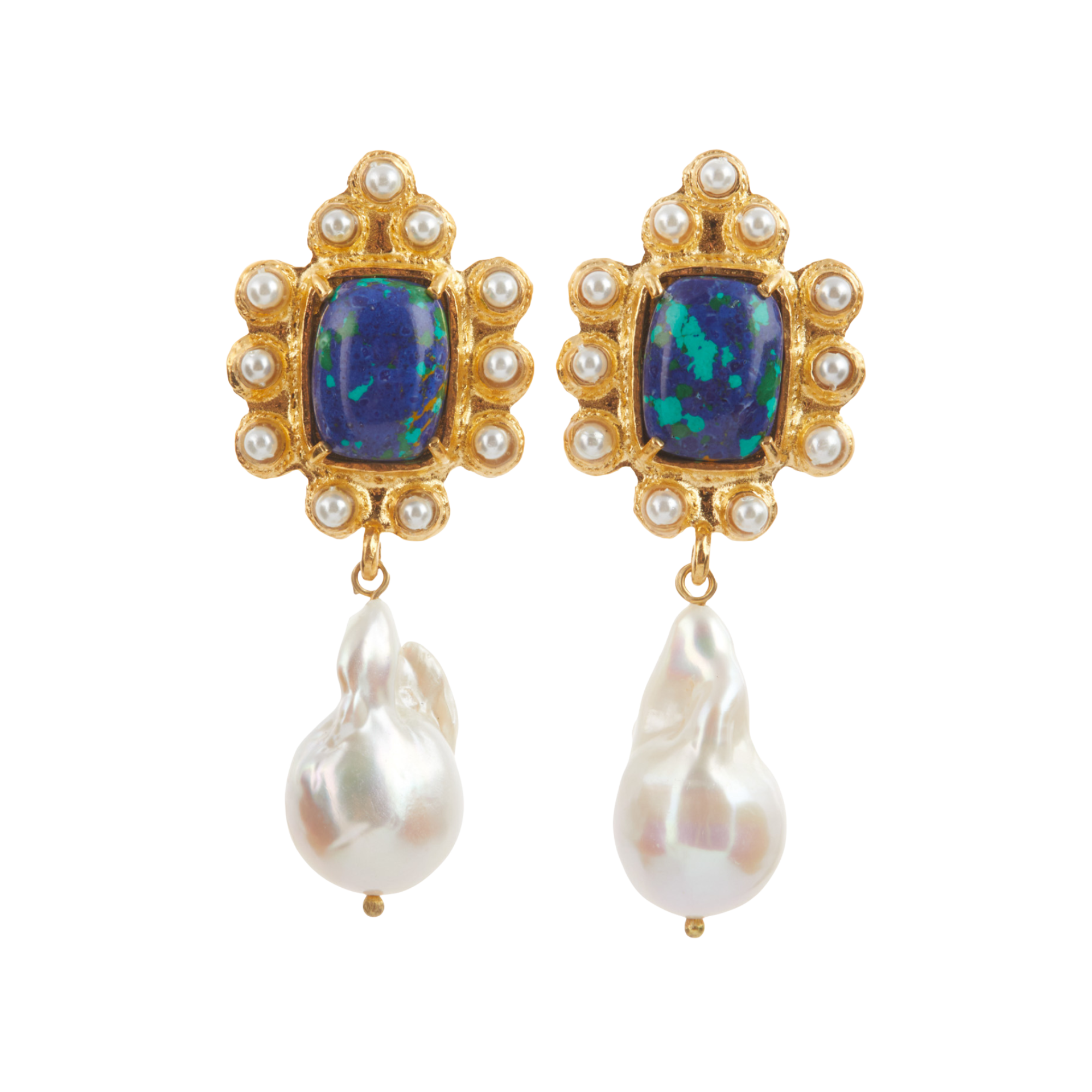 Amalita Earrings Green & Blue