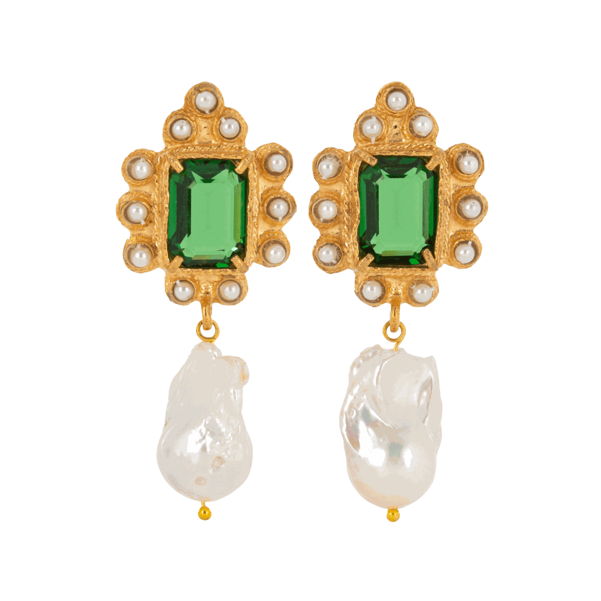 Amalita Green Earrings by Christie Nicolaides