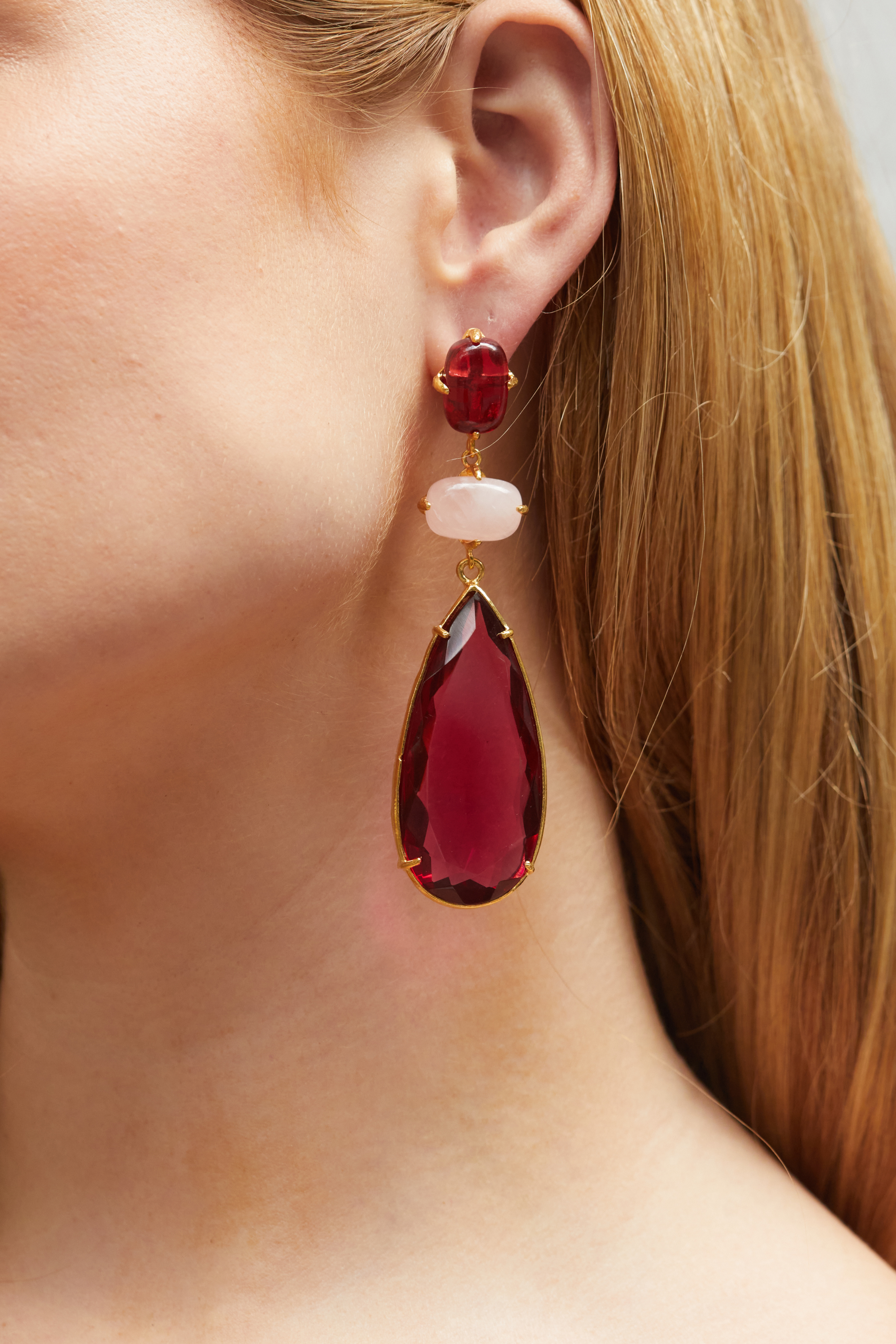 Imperfect Frances Earrings Hot Pink