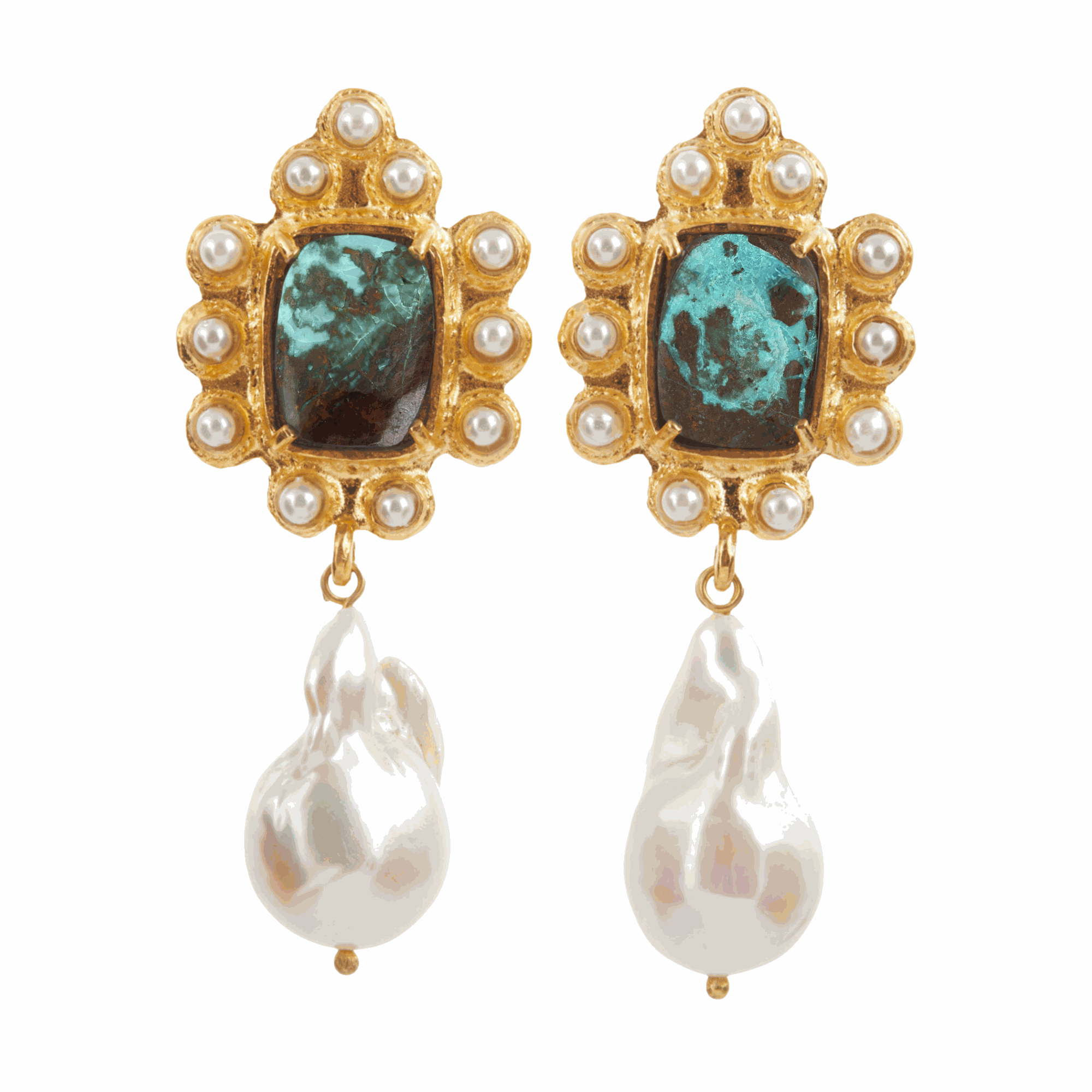 Luxury Designer Amalita Turquoise Earrings by Christie Nicolaides