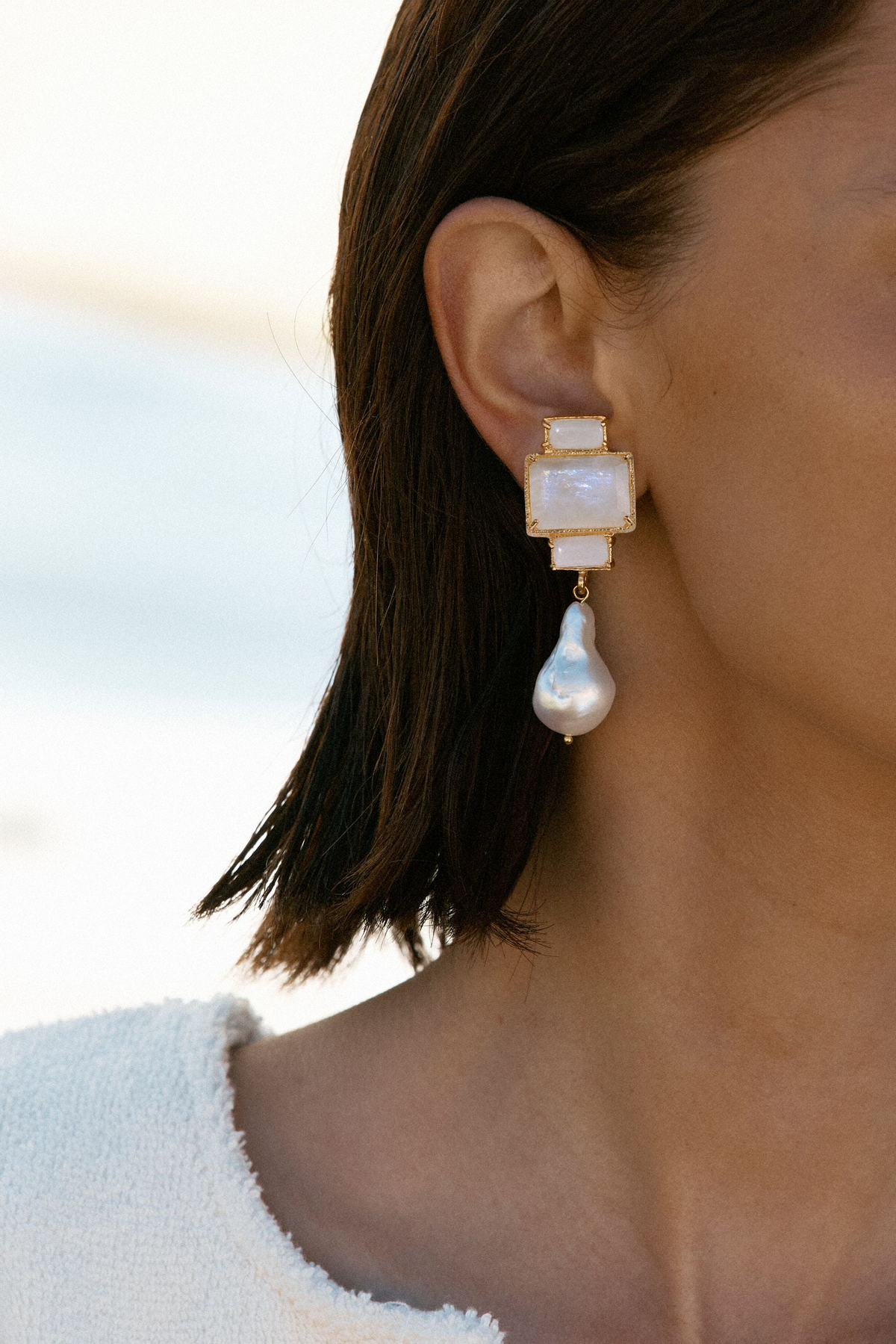 Bambina Earrings White