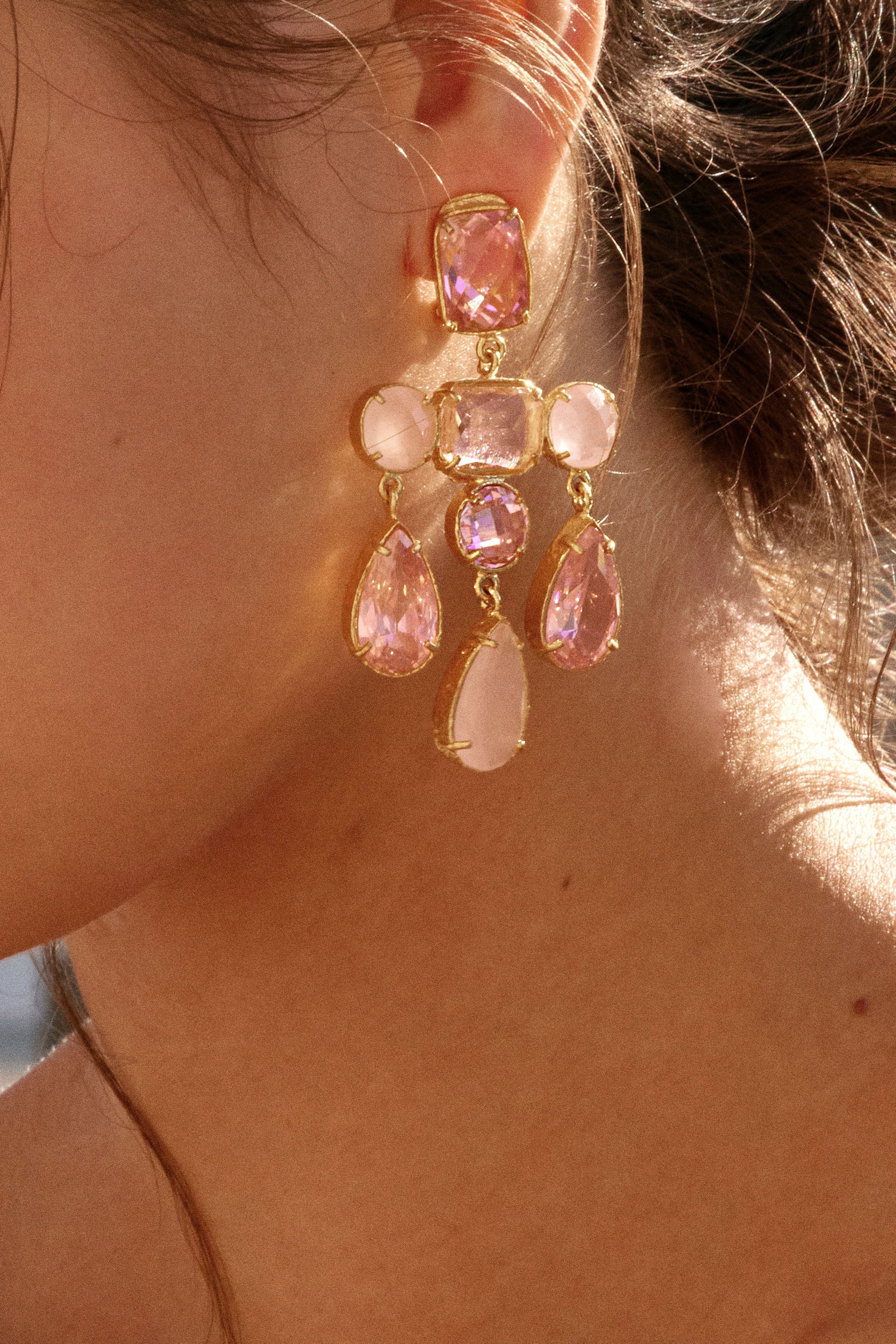 Bianca Earrings Pale Pink