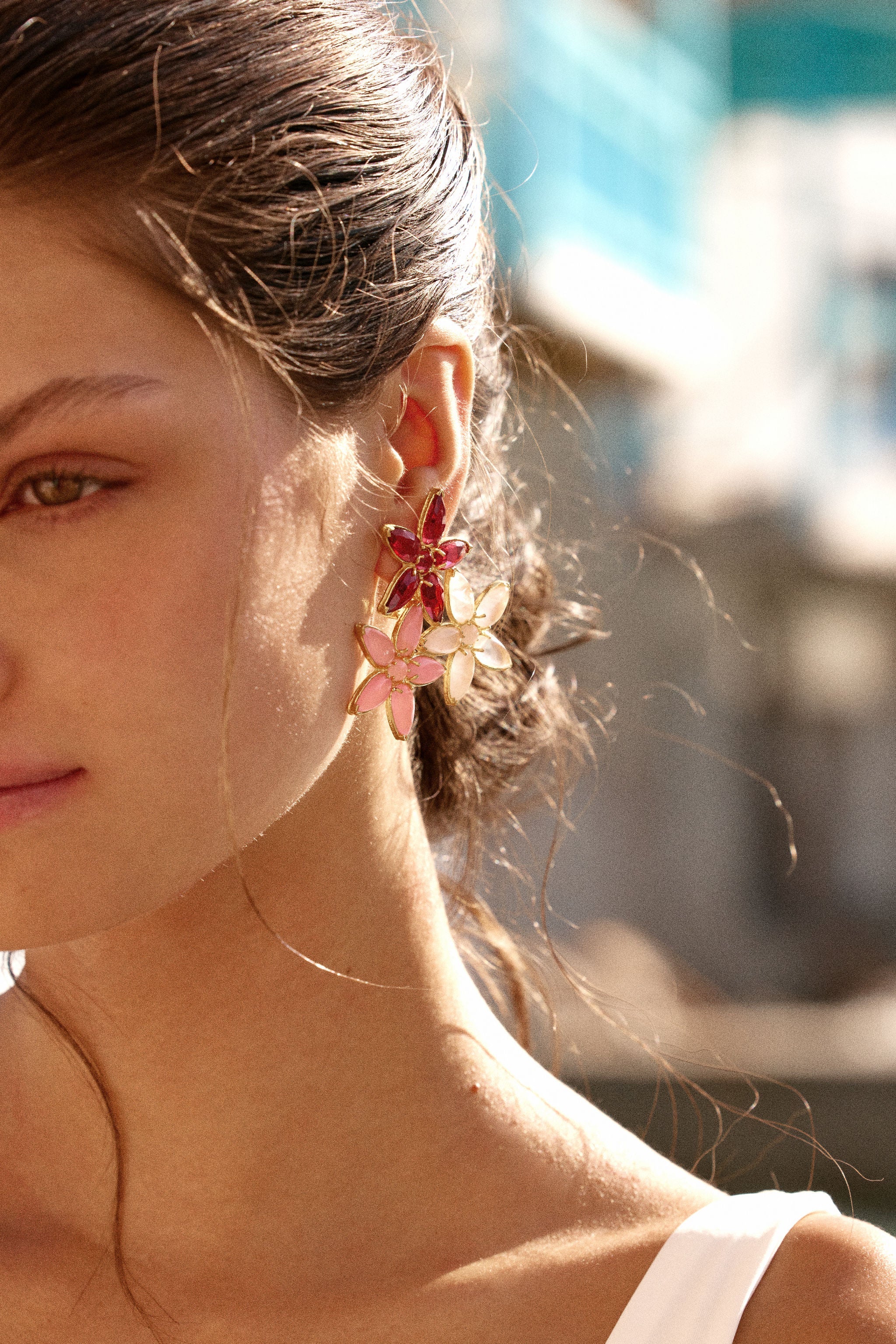 Calanthe Earrings Pink