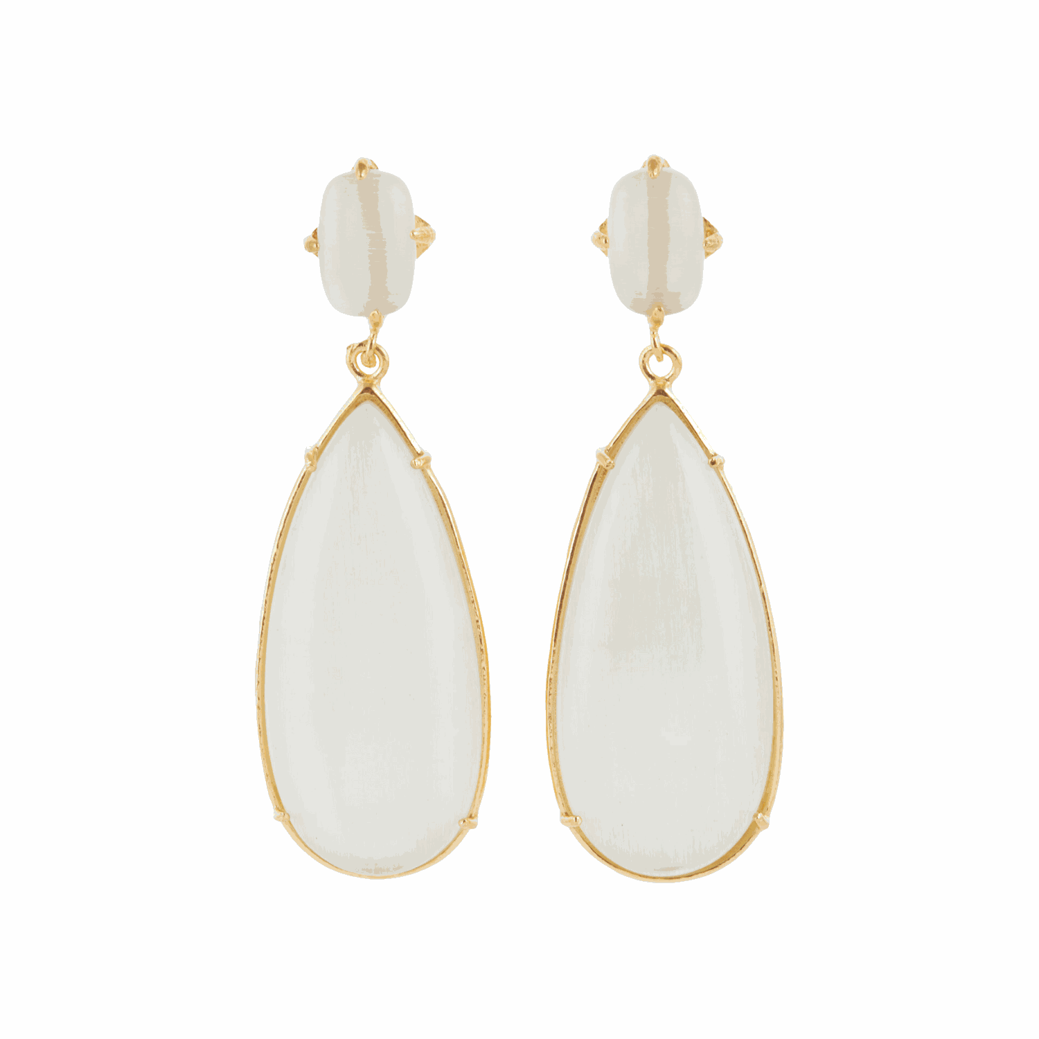 Luxury Designer Franca White Earrings by Christie Nicolaides
