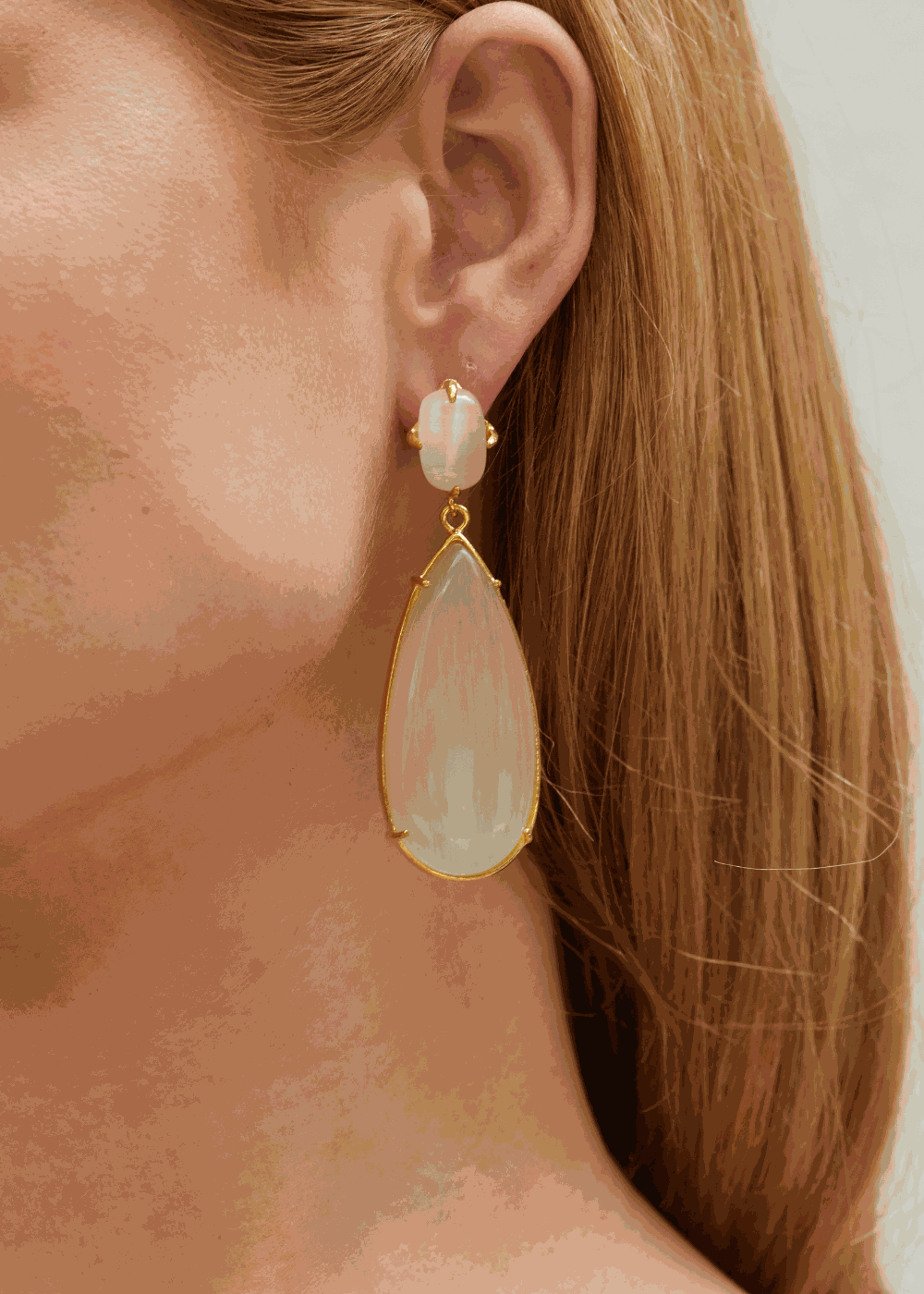 Luxury Designer Franca White Earrings by Christie Nicolaides