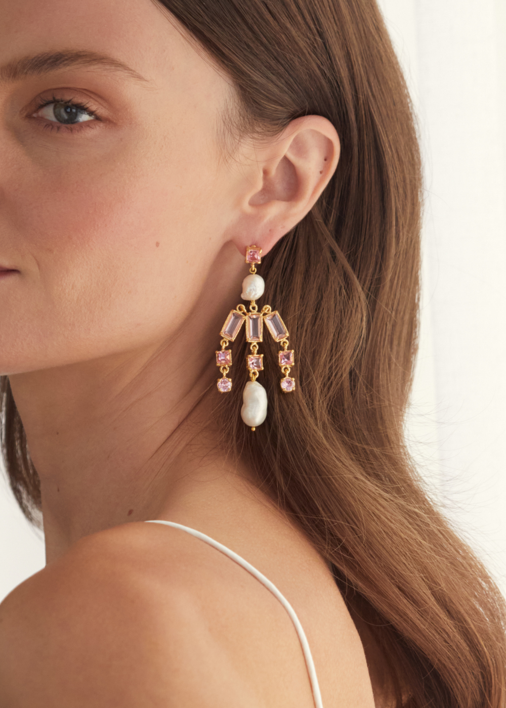 Sofia Earrings Pale Pink