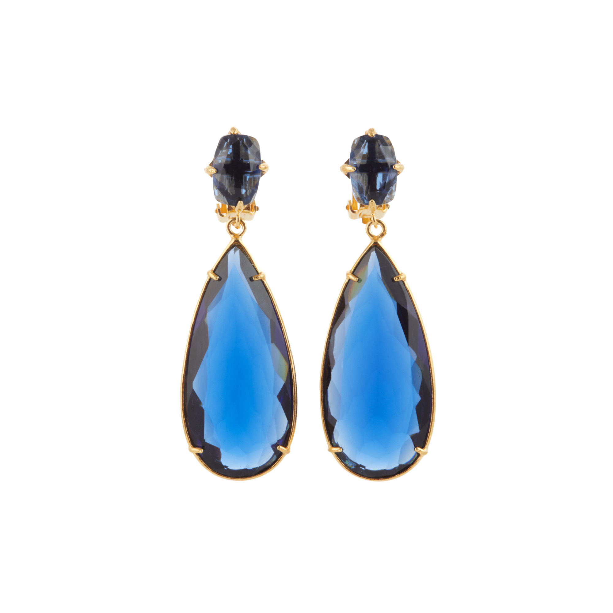 Imperfect Franca Earrings Dark Blue