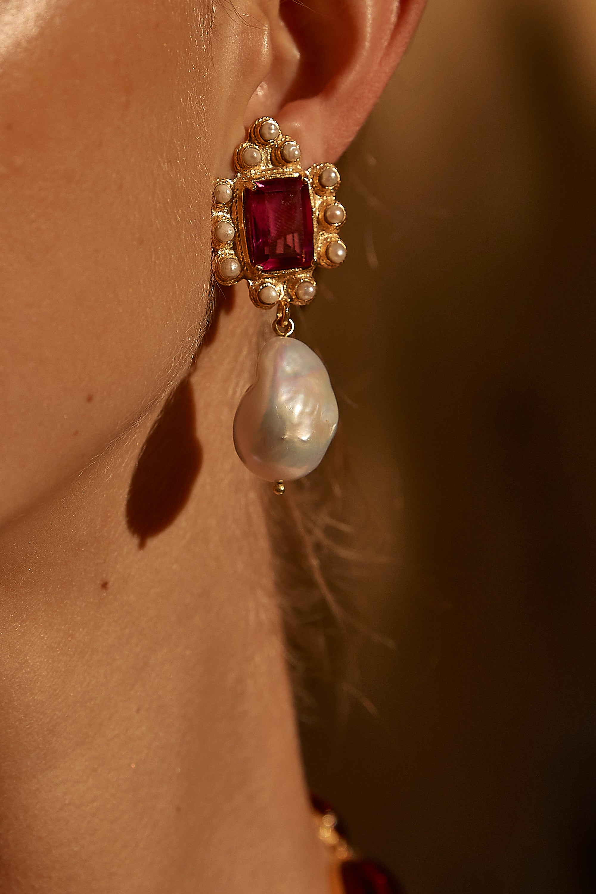 Amalita Earrings Hot Pink