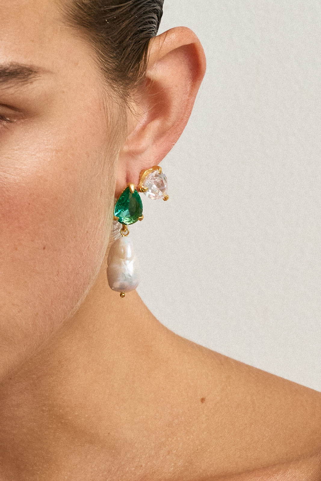 Ella Earrings Dark Green