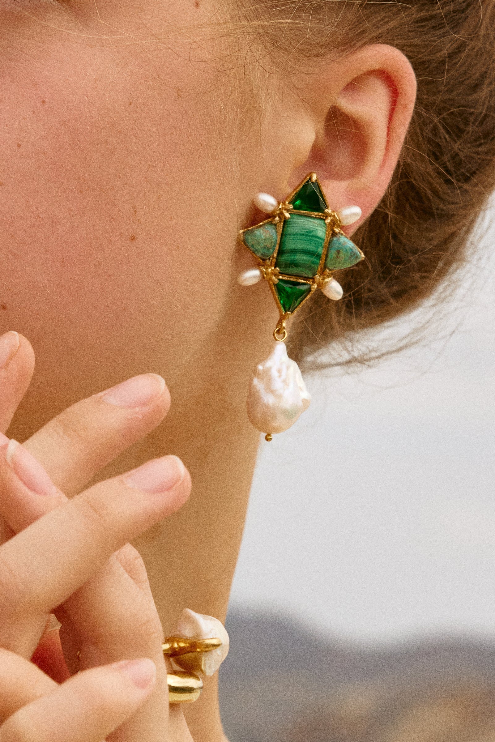 Violetta Earrings Green