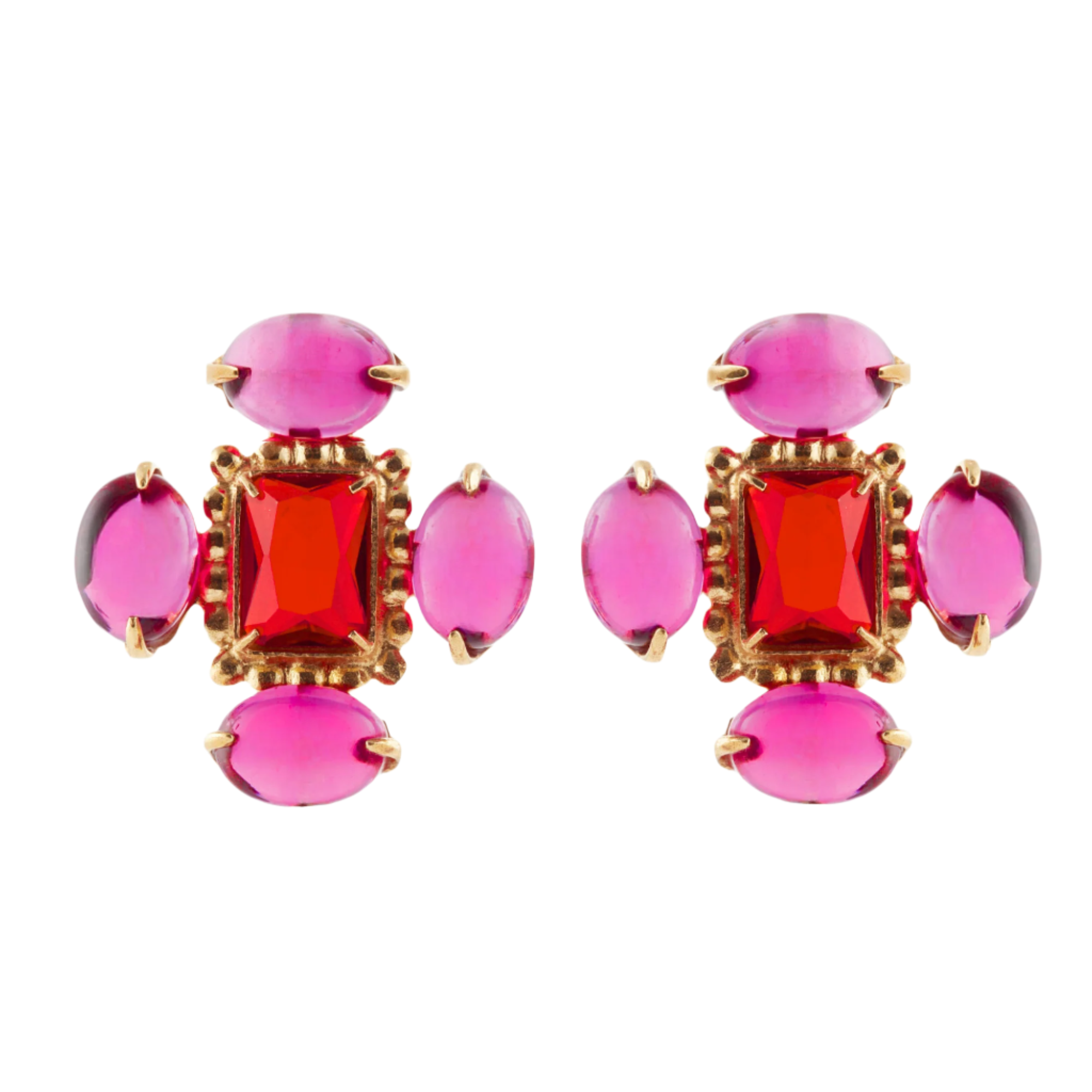 Luxury Designer Hot Pink Elias Earrings by Christie Nicolaides