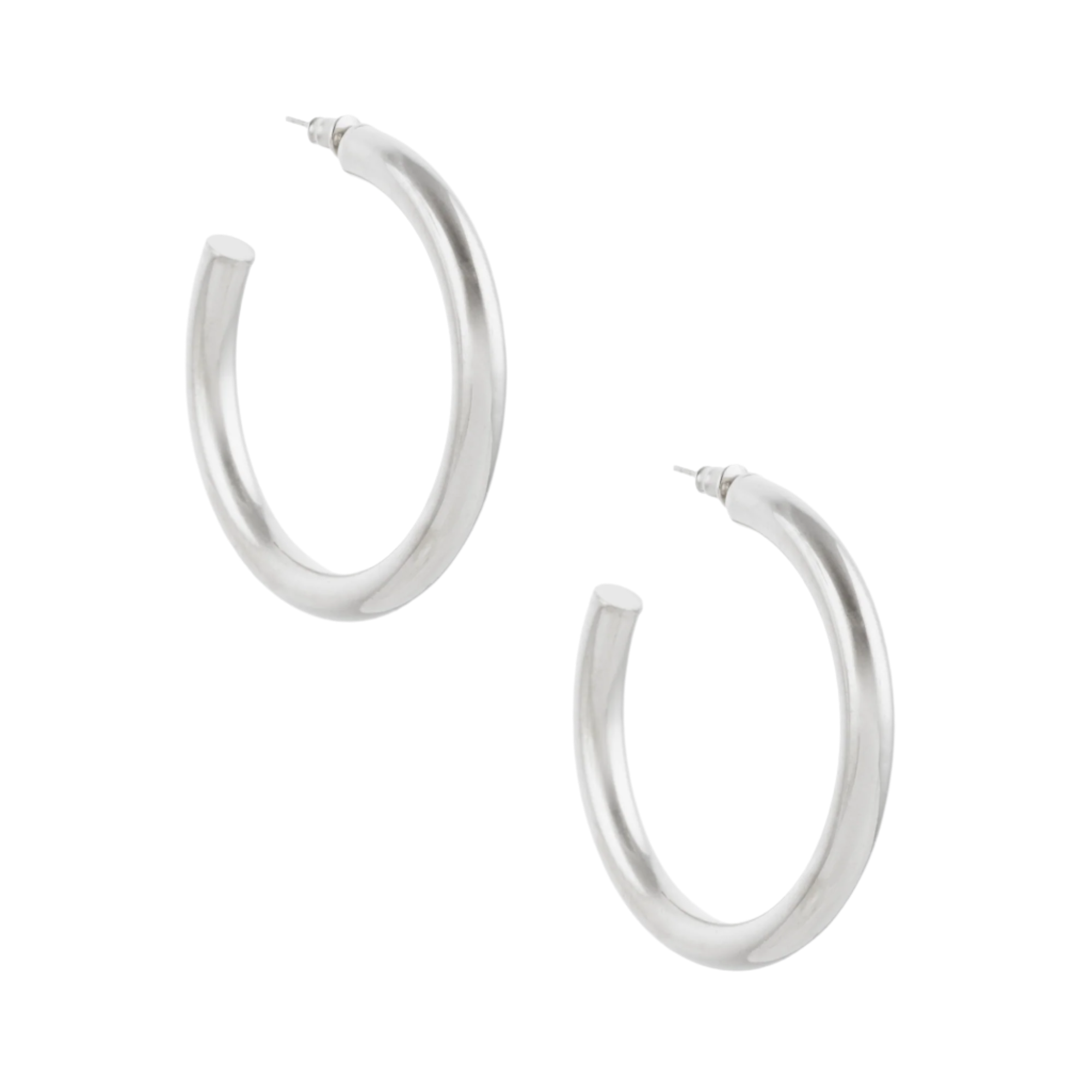 Luxury Designer Silver Agnes Hoops by Christie Nicolaides