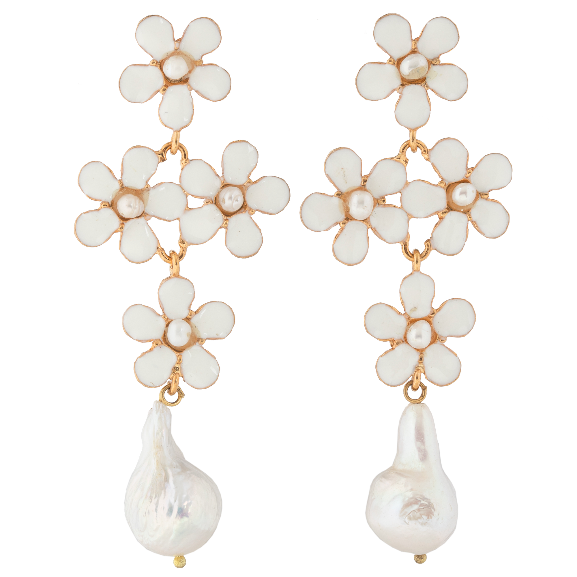 Elodie Earrings White Christie Nicolaides