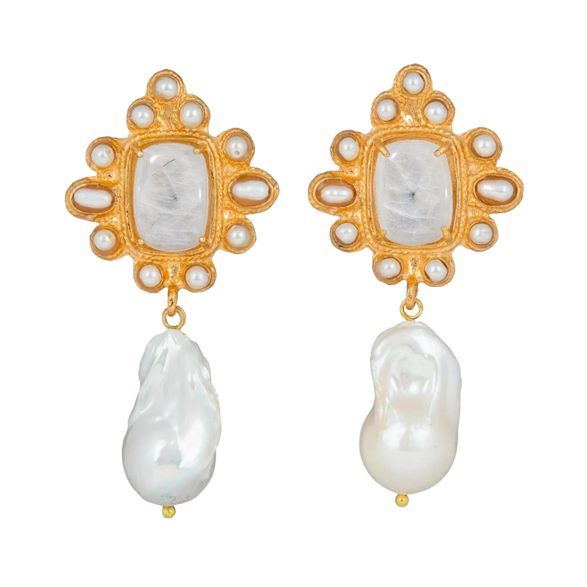 Imperfect Amalita Earrings White