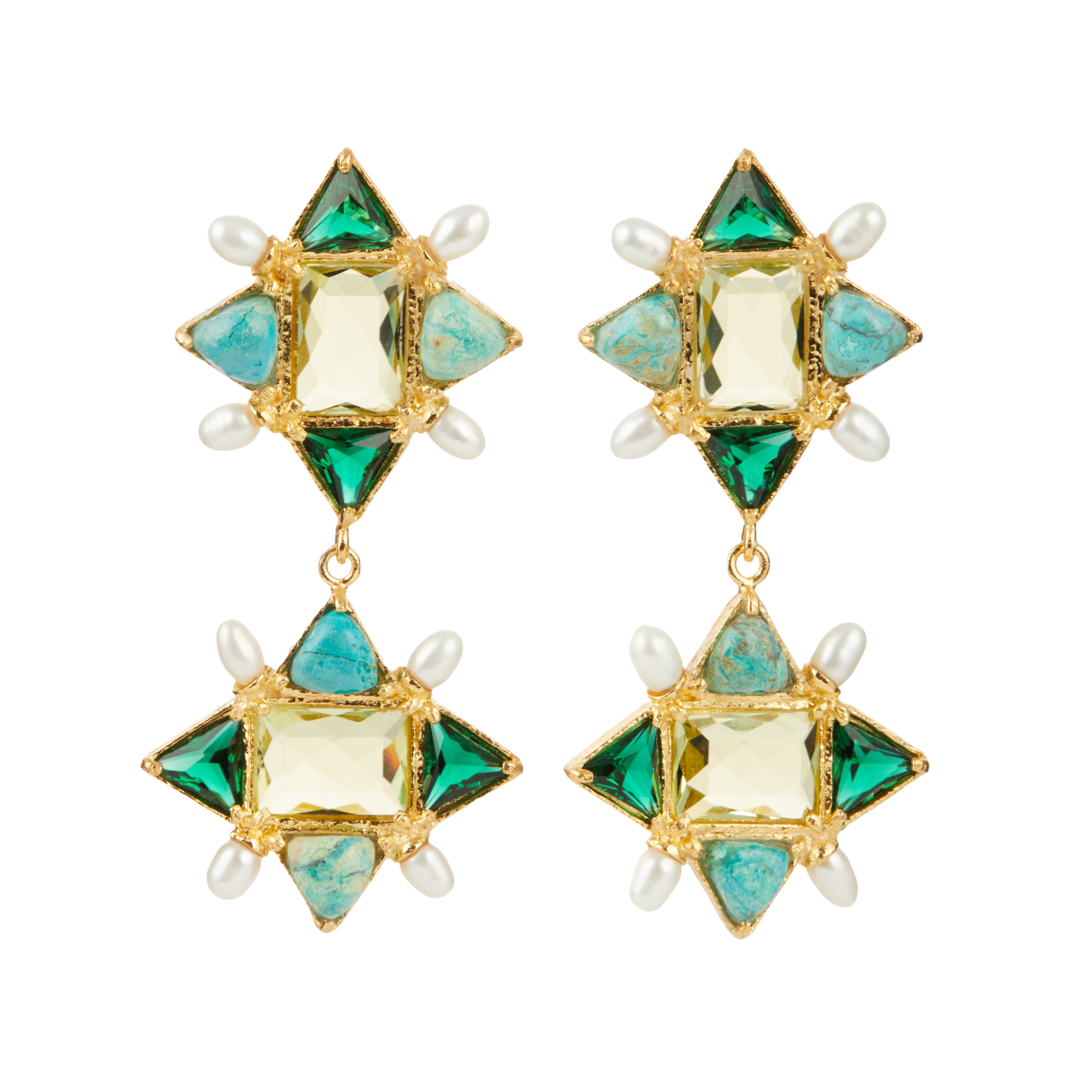 Ariadne Earrings Green