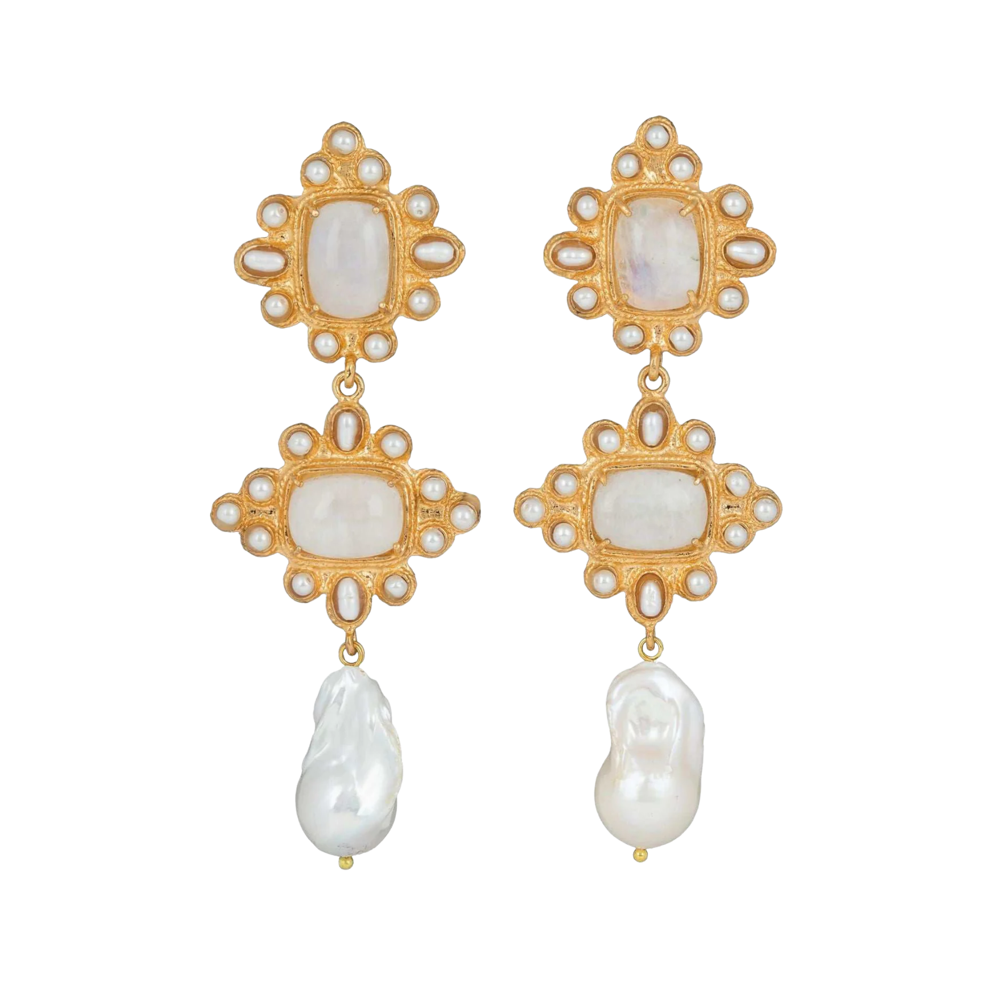 Charlotte Earrings White