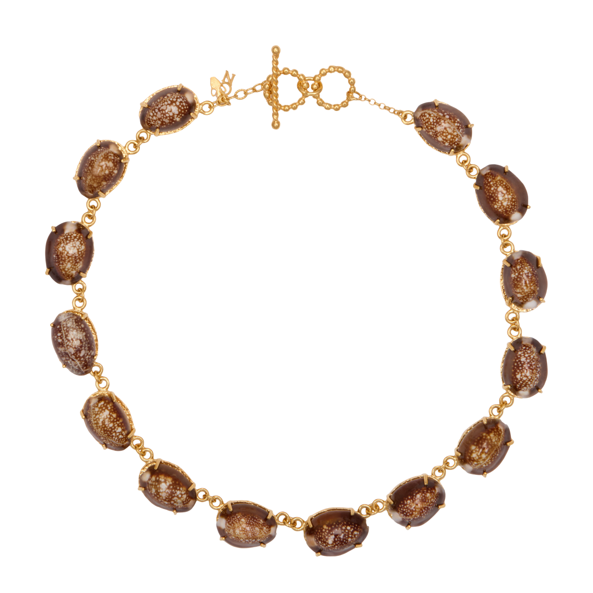 Nadia Cowrie Shell Gold Necklace by Christie Nicolaides
