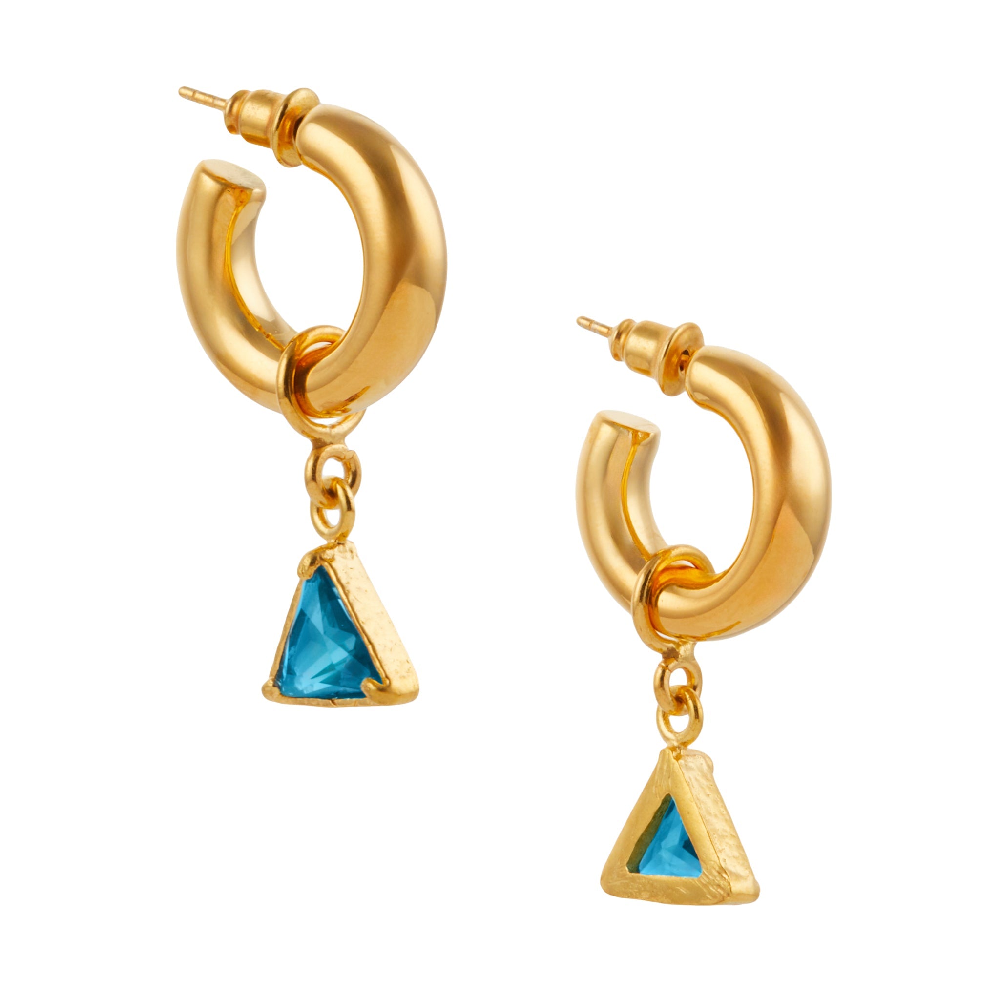 Natalia Imperfect Hoops Blue