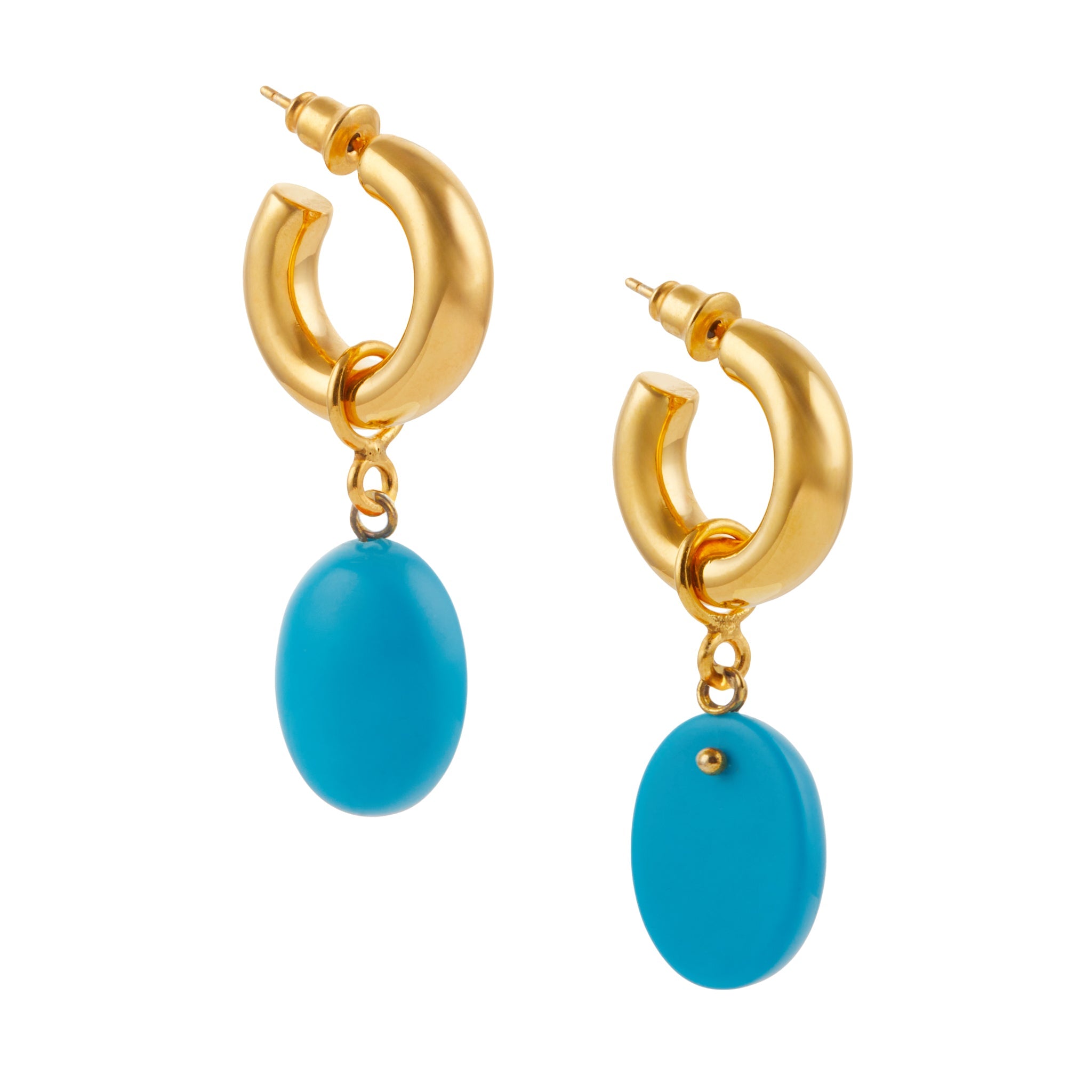 Natalia Imperfect Hoops Blue