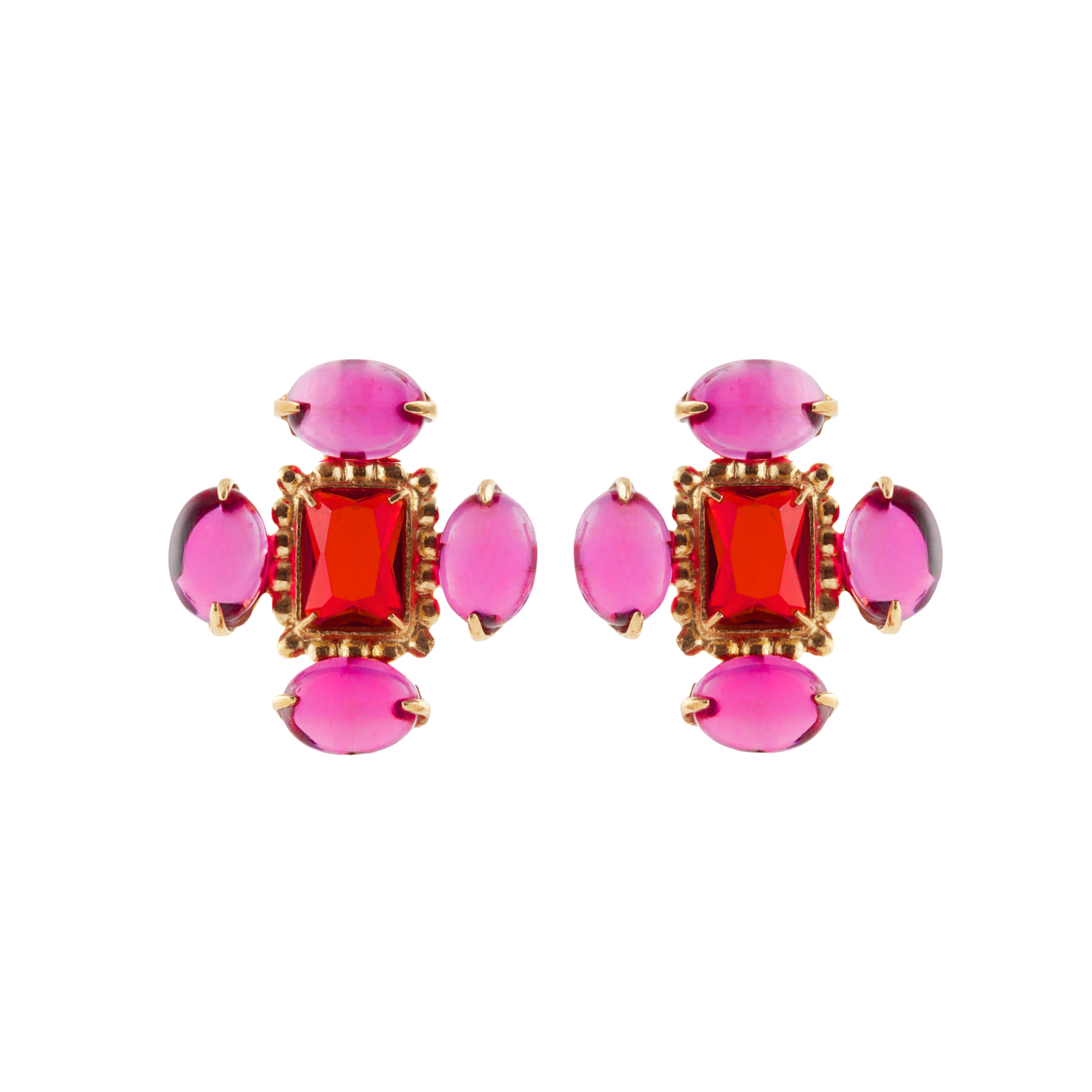 Elias Earrings Hot Pink