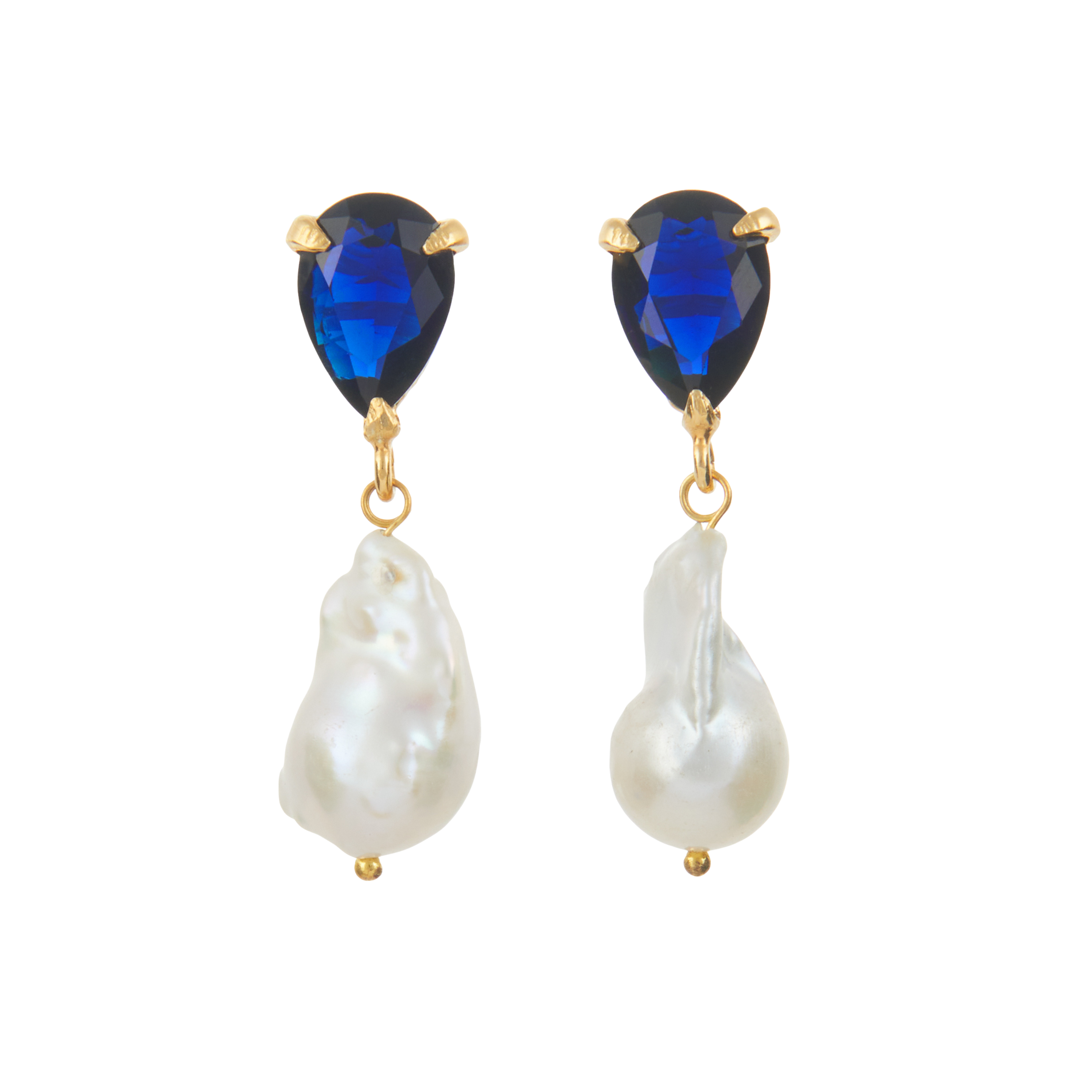 Designer Angelina Blur Crystal Pearl Earrings by Christie Nicolaides