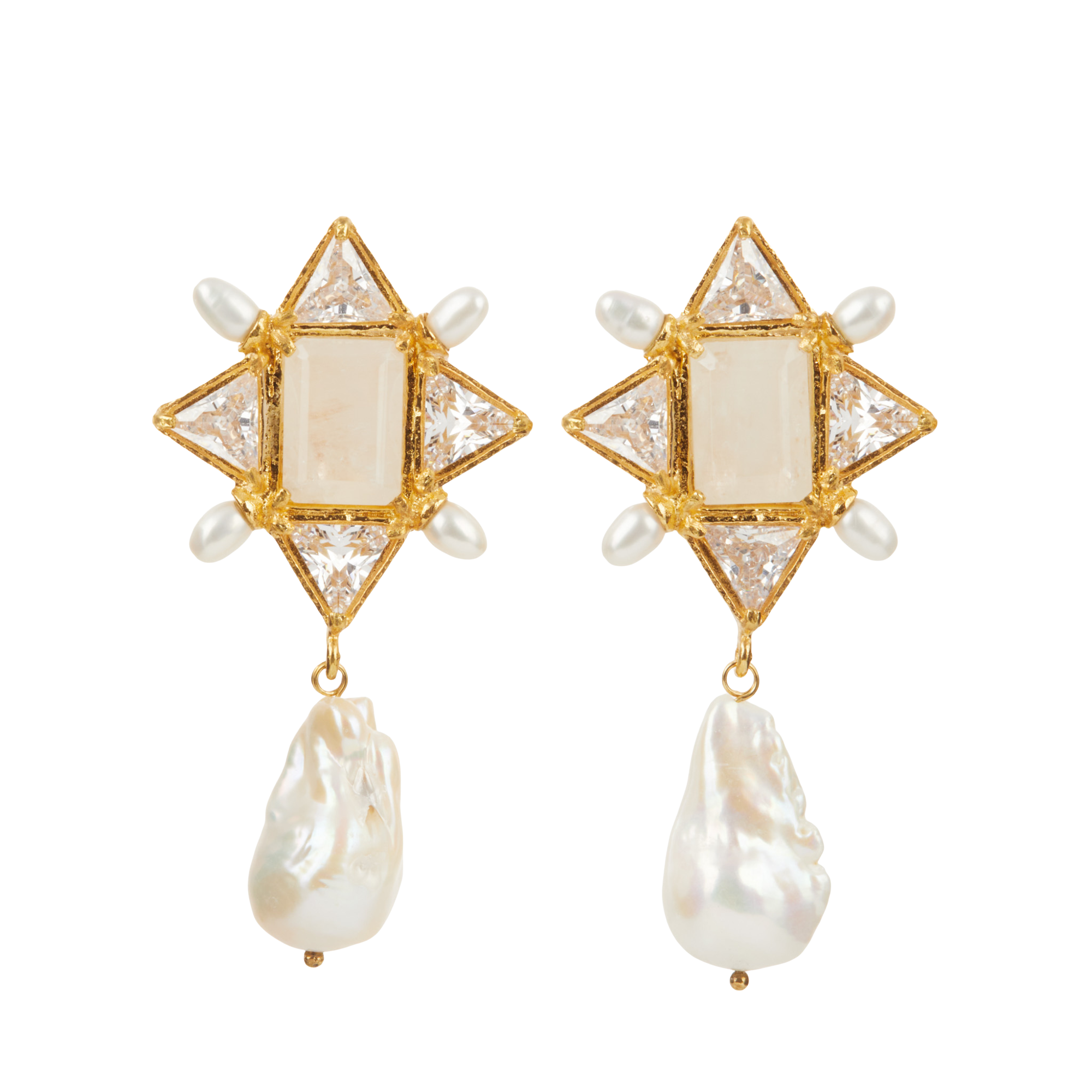 Violetta Earrings White