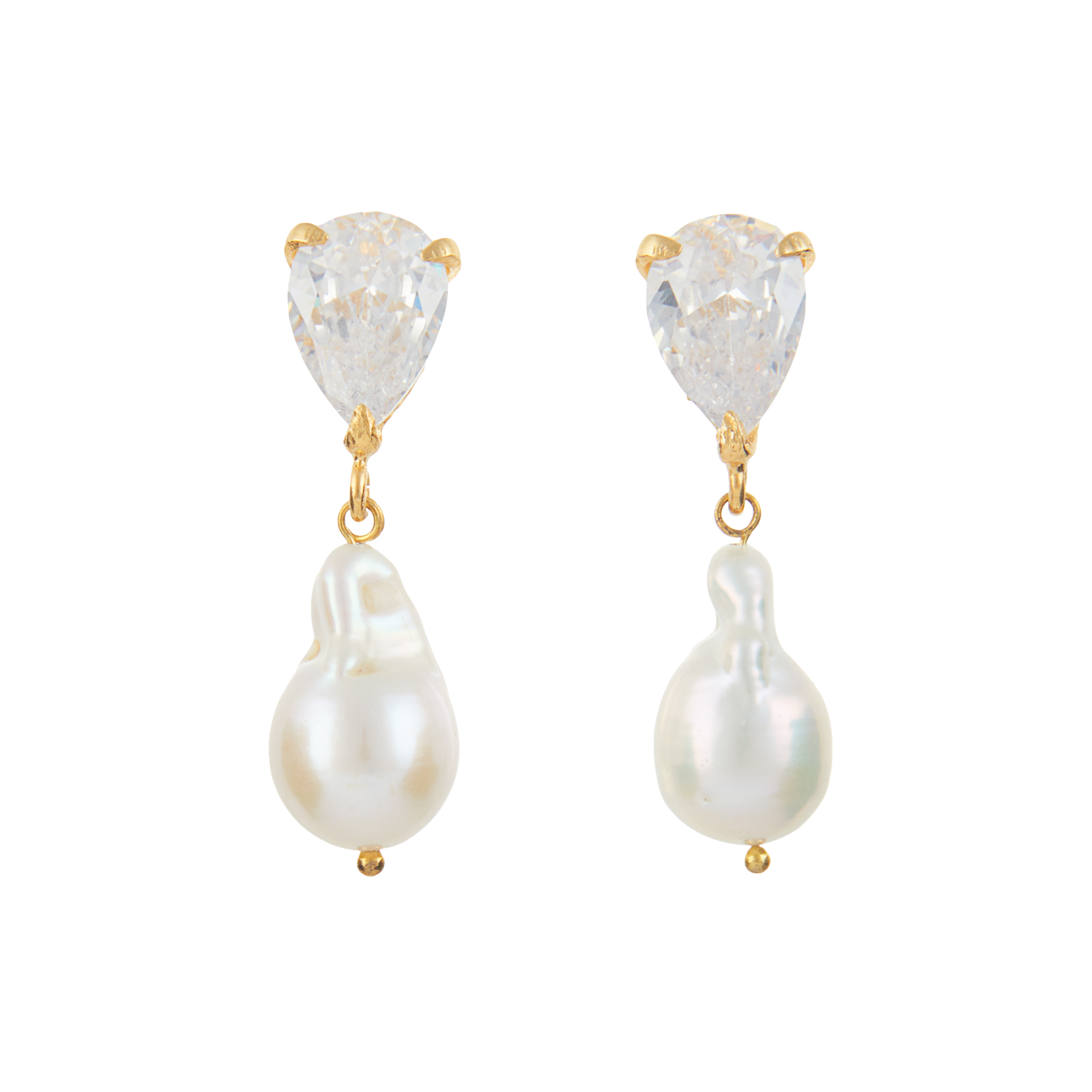 Luxury Designer Angelina Crystal Pearl Earrings by Christie Nicolaides