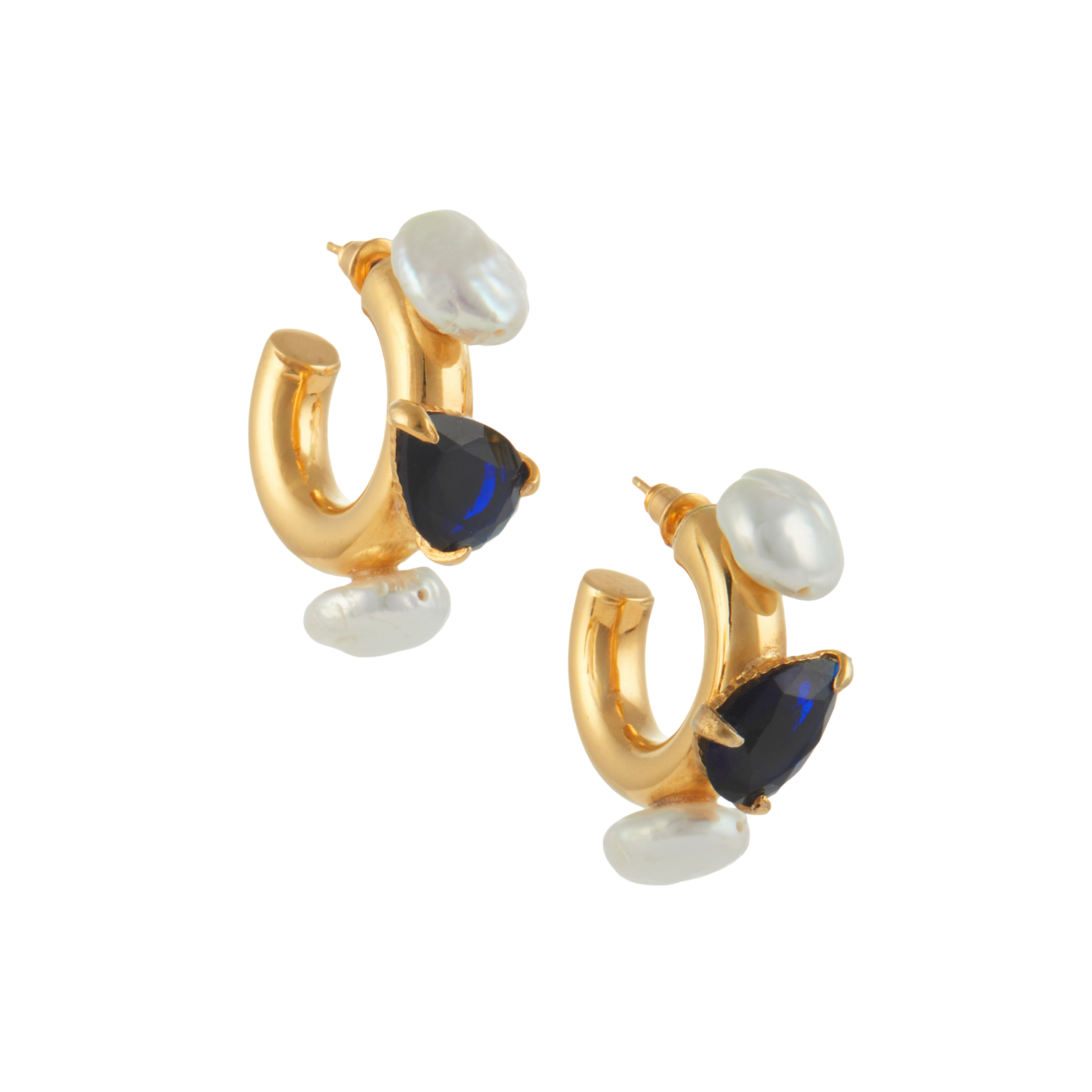 Astrid Hoops Dark Blue