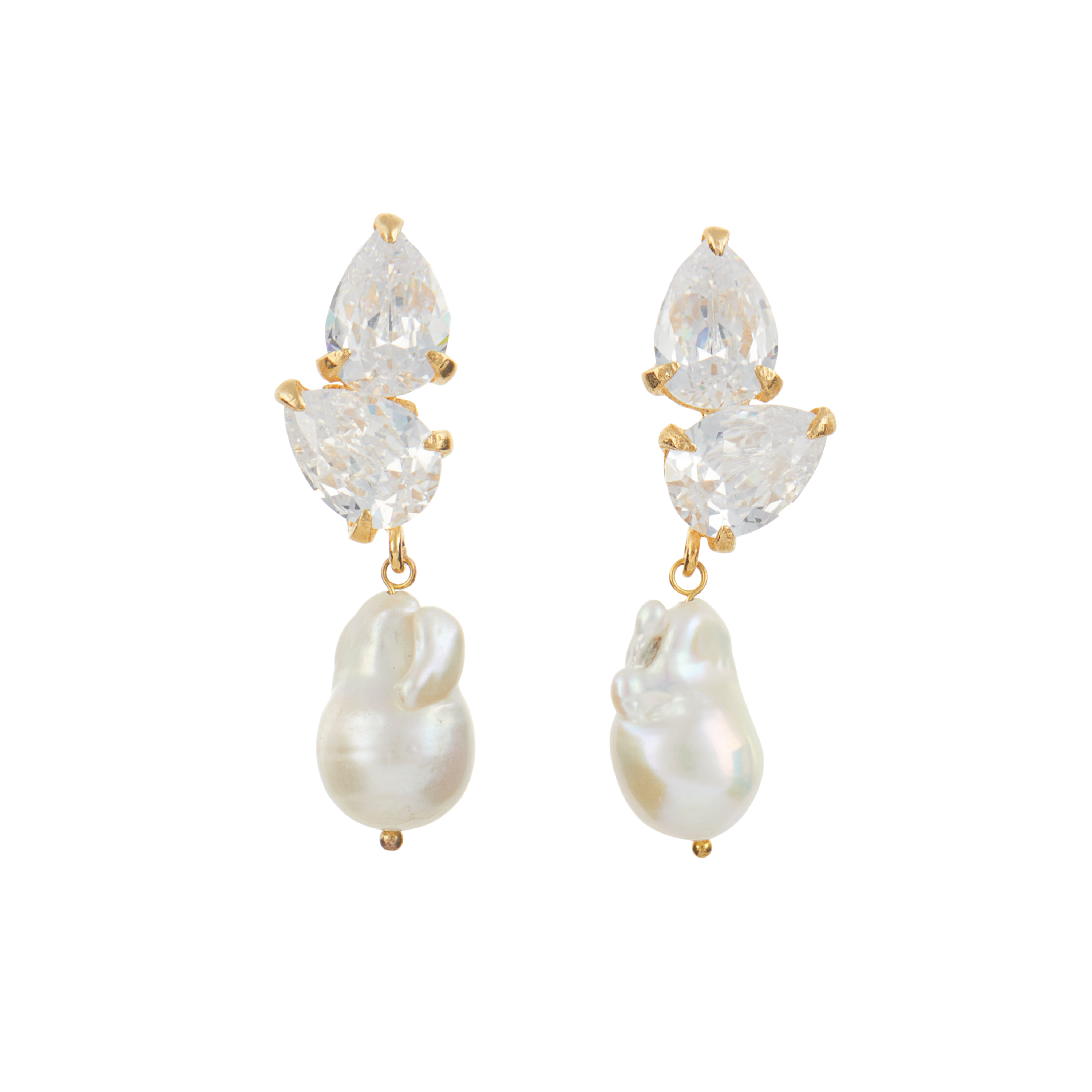Luxury Designer Tatiana Clear Earrings by Christie Nicolaides