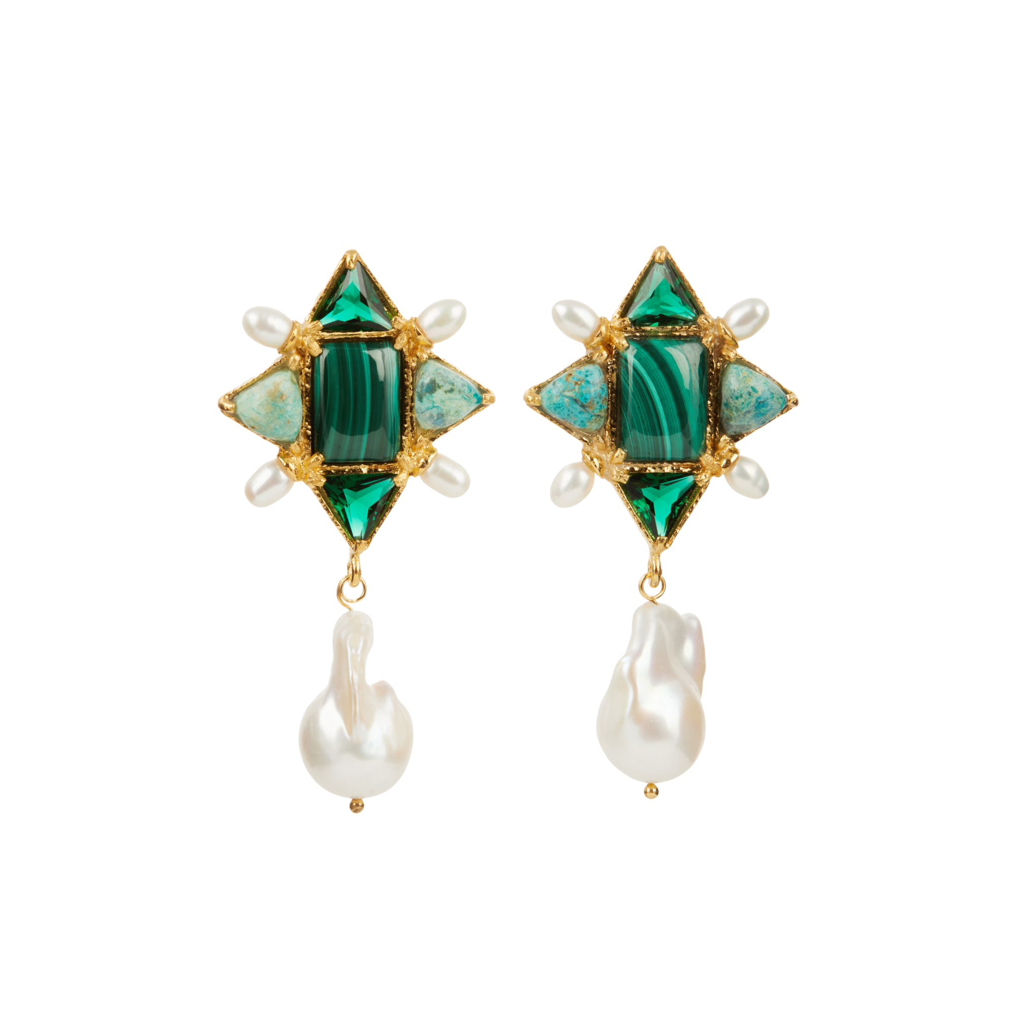 Violetta Earrings Green
