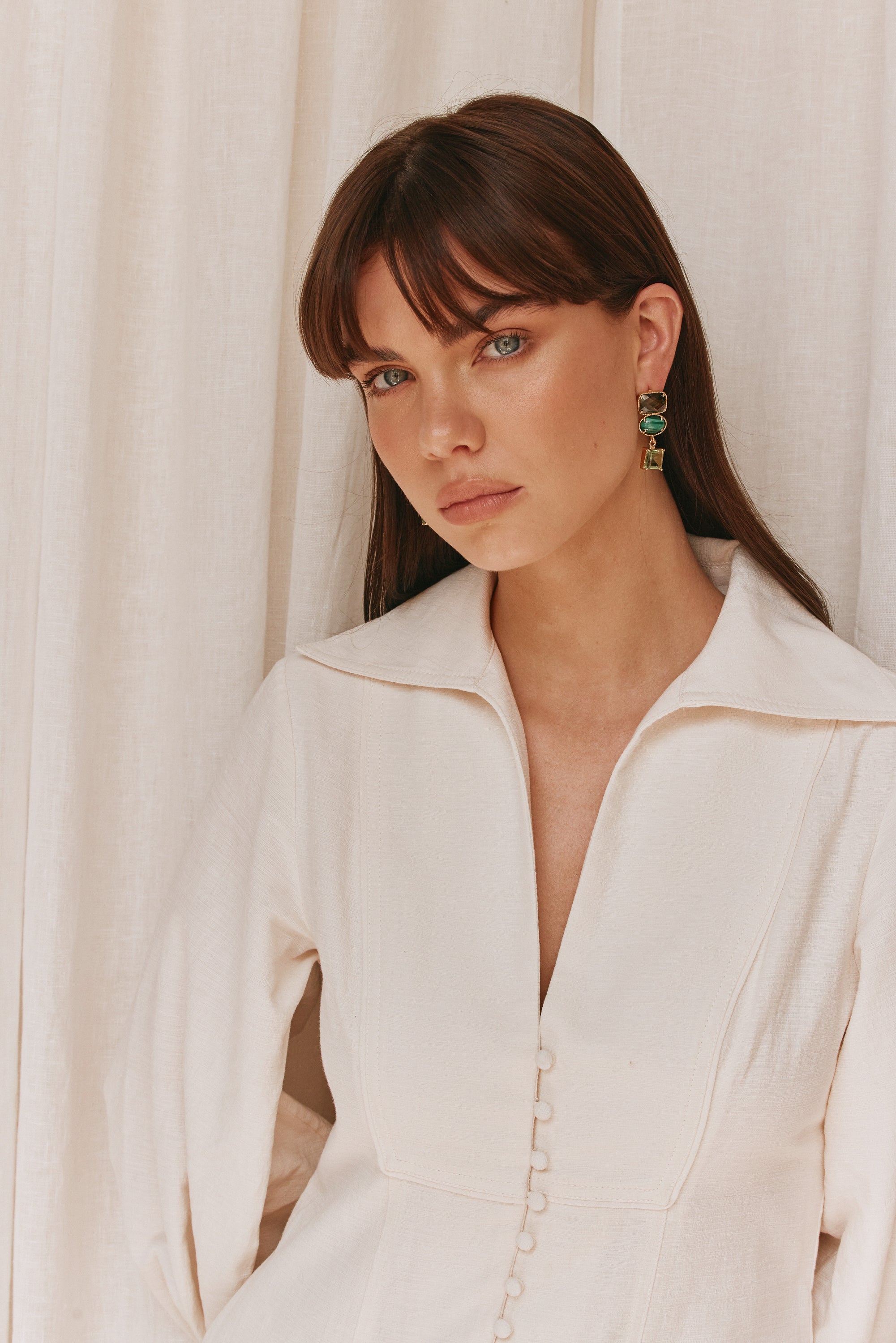 Giovanna Earrings Green