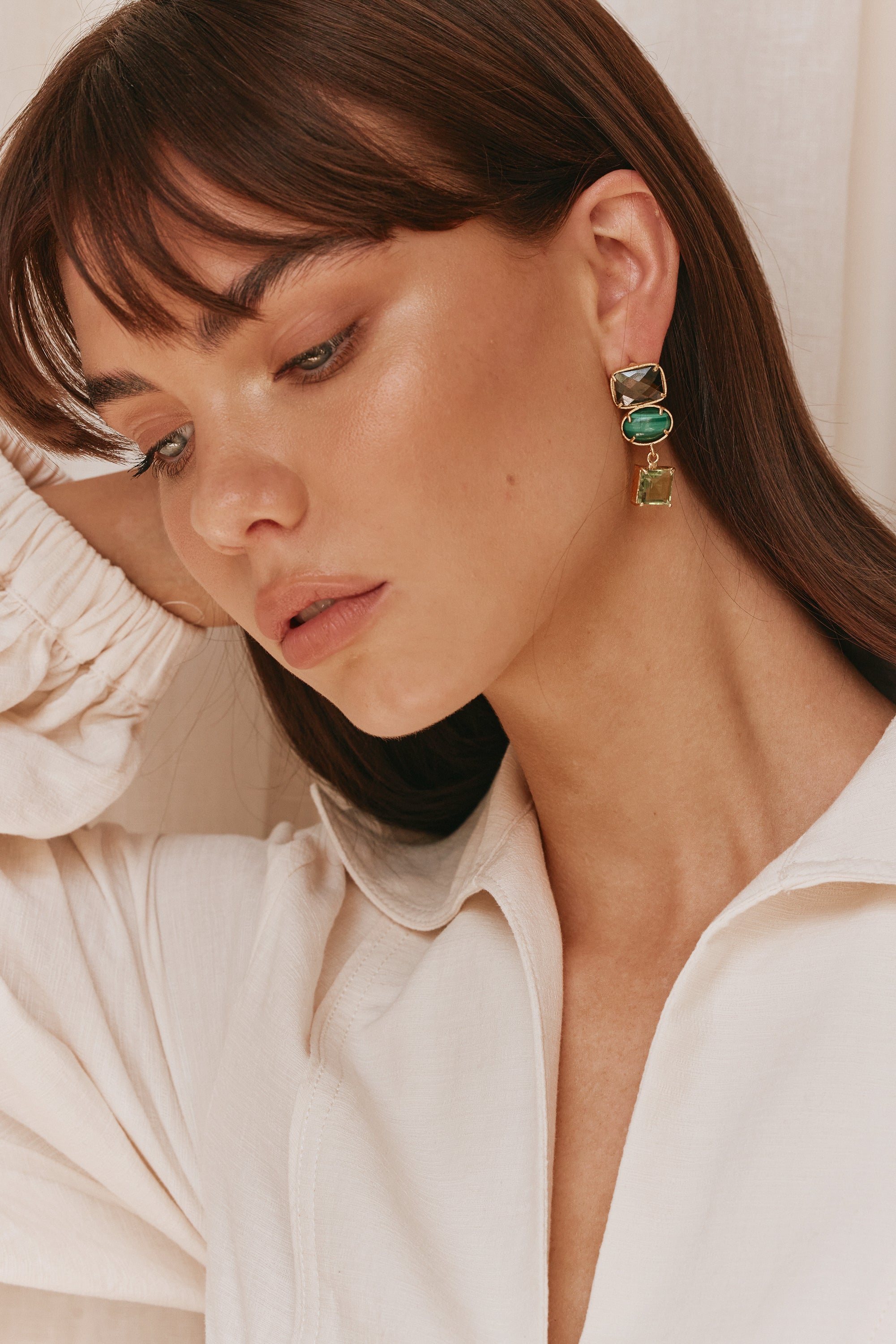 Giovanna Earrings Green