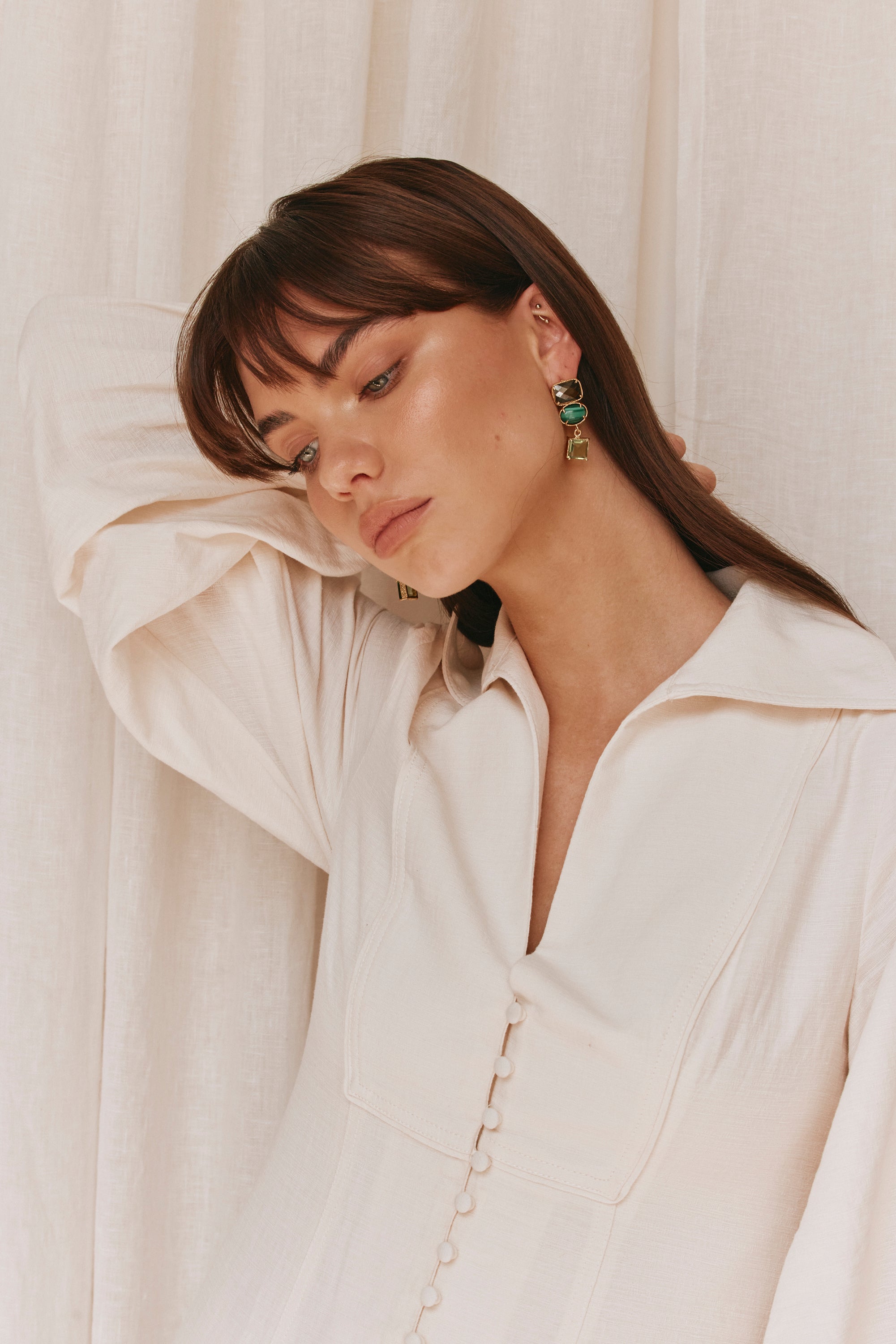 Giovanna Earrings Green
