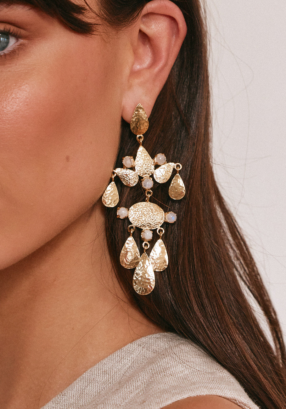 Camila Earrings White