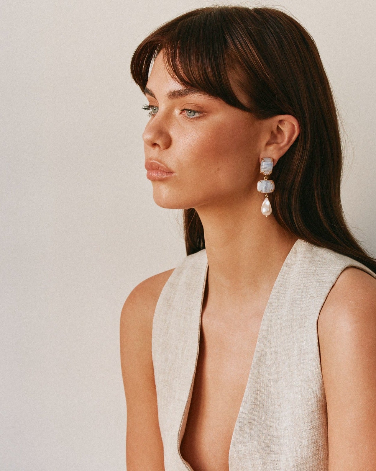 Loren Earrings Pale Blue