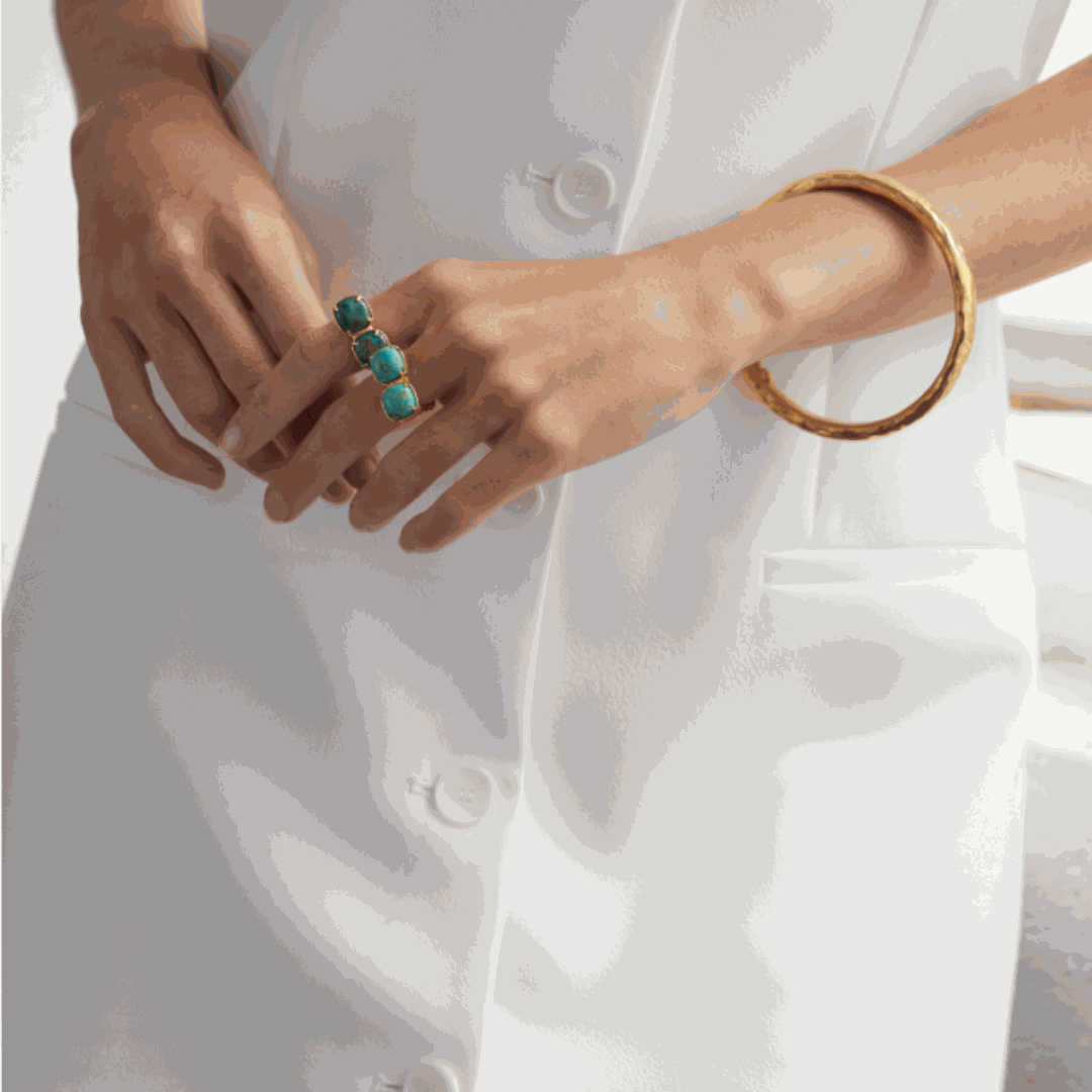 Luxury Designer Gold Belle Bangle by Christie Nicolaides