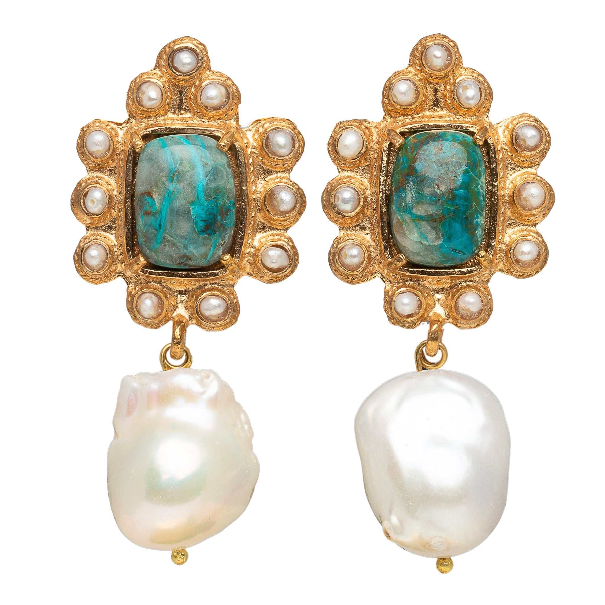 Luxury Designer Amalita Turquoise Bridal Earrings Christie Nicolaides