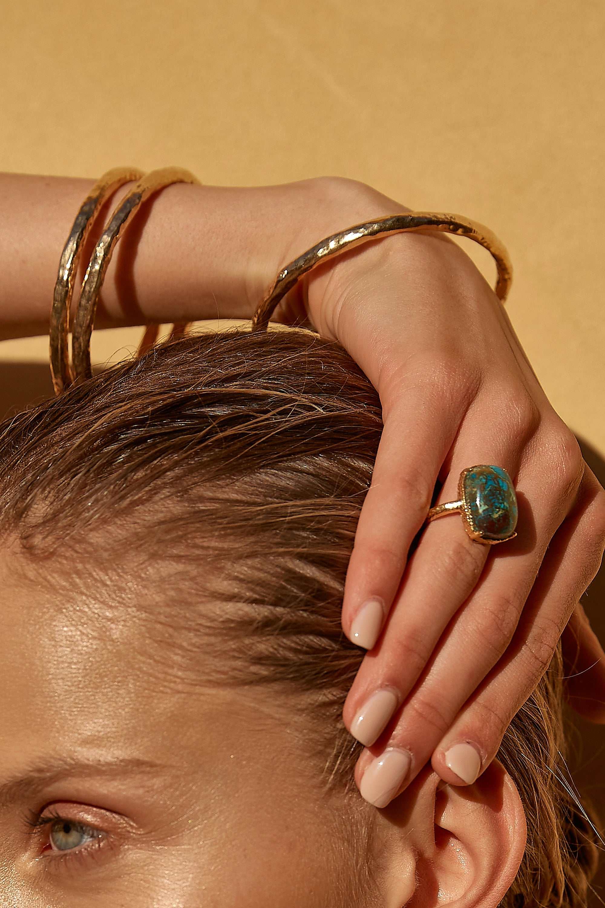 Luxury Designer Bia Gold Bangle by Christie Nicolaides