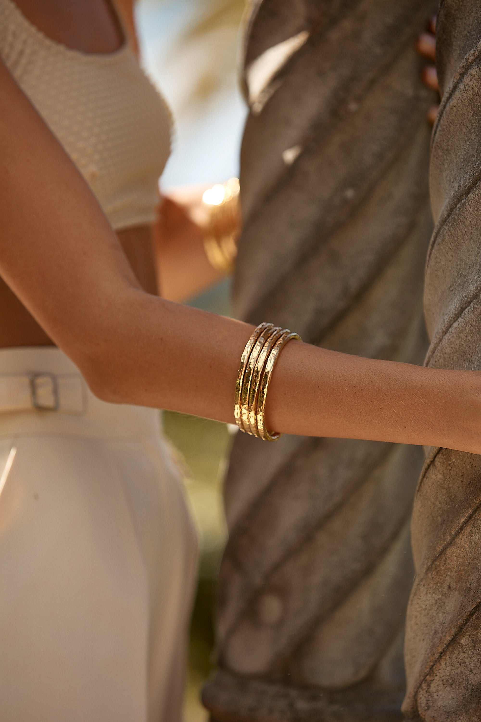 Luxury Designer Bia Gold Bangle by Christie Nicolaides