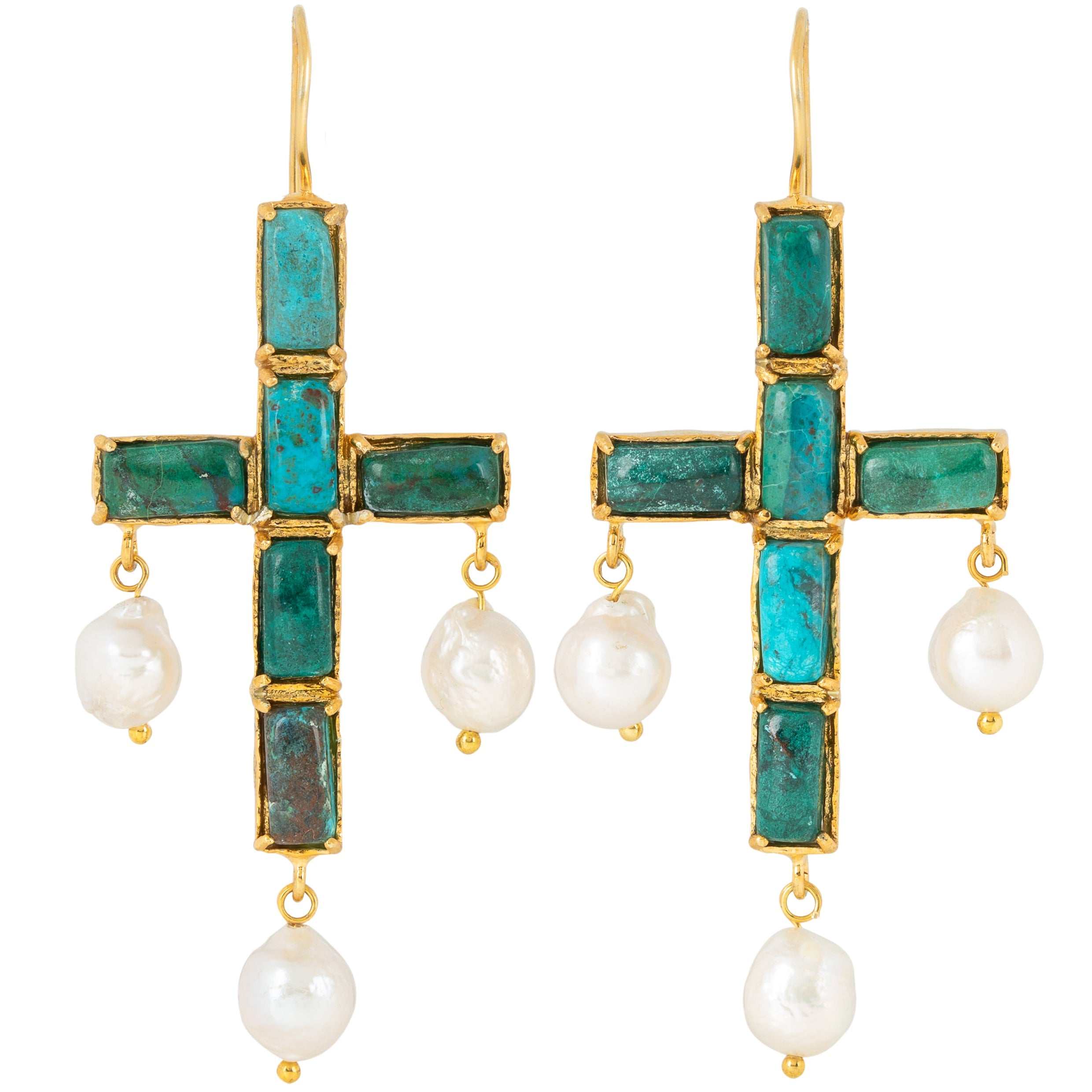 Luxury Designer Stefania Turquoise Earrings by Christie Nicolaides