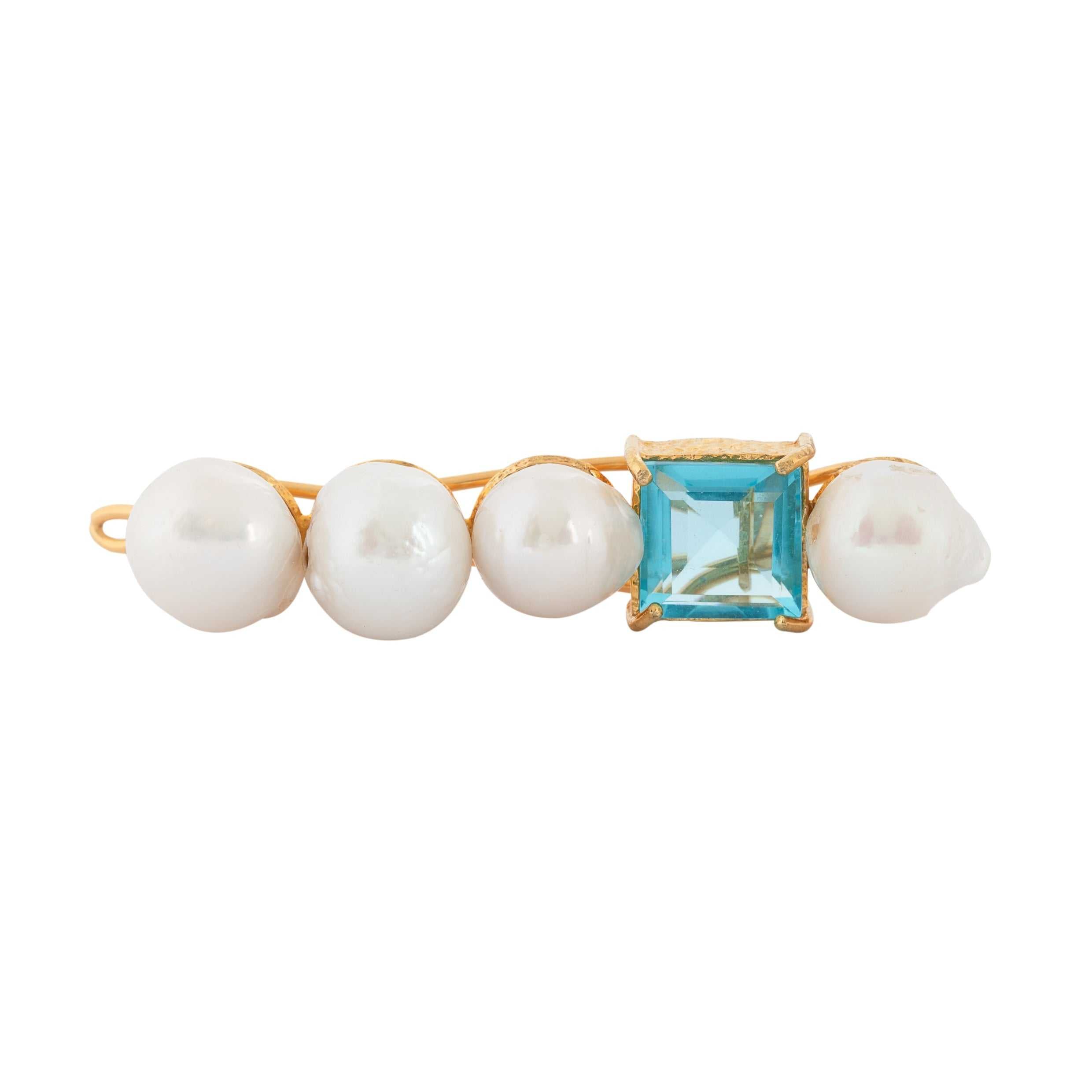 Luxury Designer Nella Blue Bridal Hair Clip by Christie Nicolaides